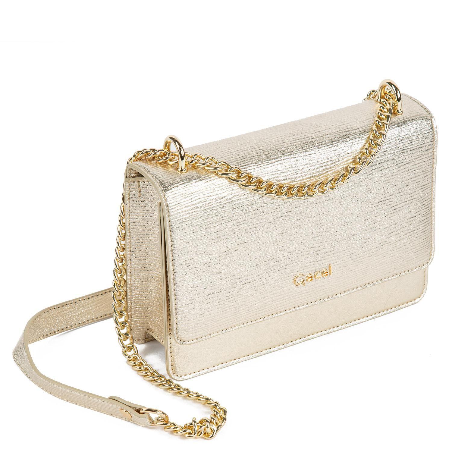 Cartera  Clutch  Gacel  Dorado  Car3033-2