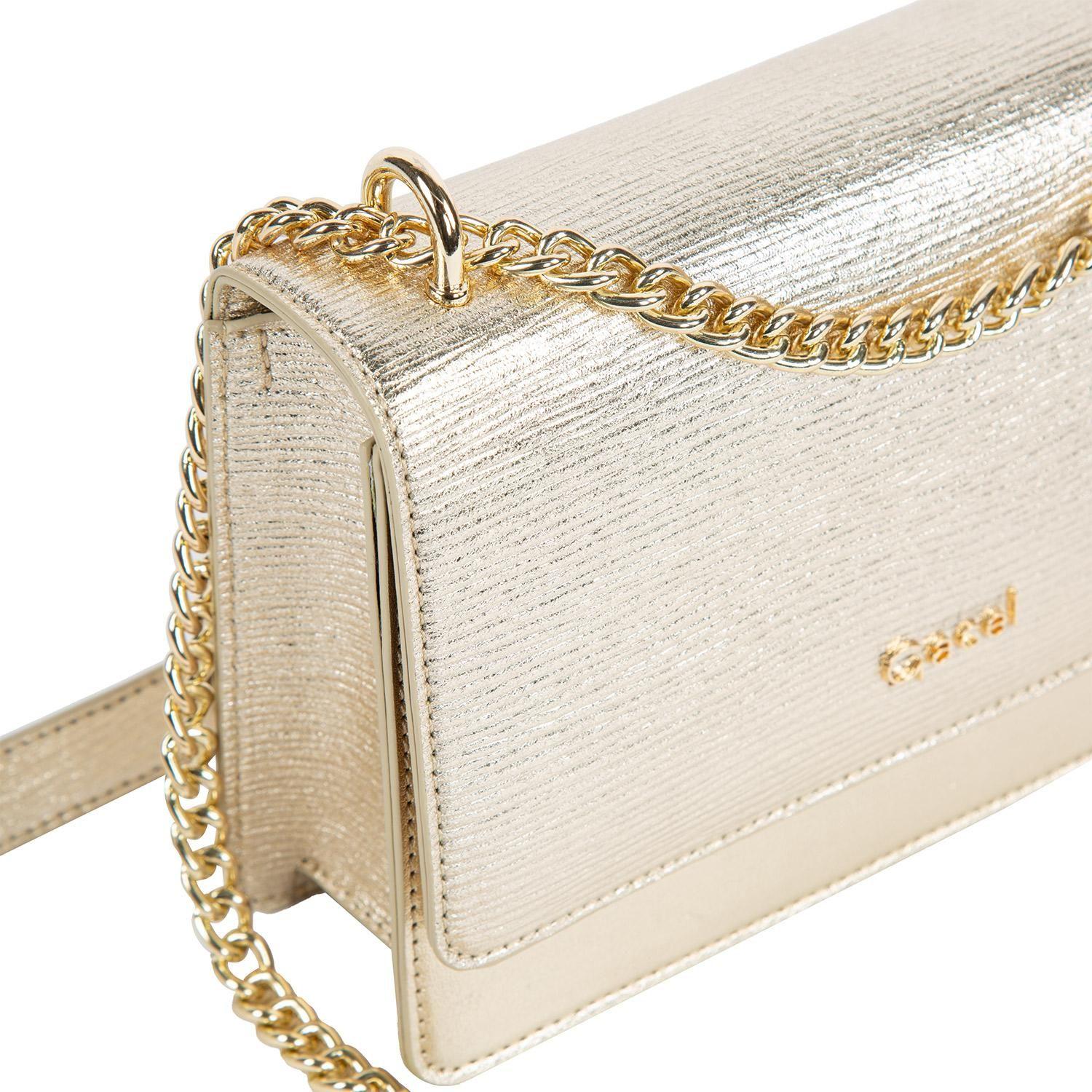 Cartera  Clutch  Gacel  Dorado  Car3033-3