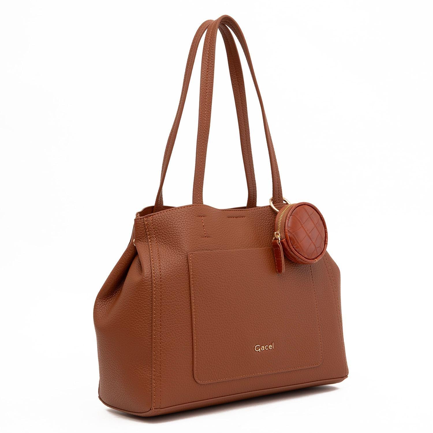 Cartera  Dos Asas Mediana  Gacel  Tostado  Car3497-3