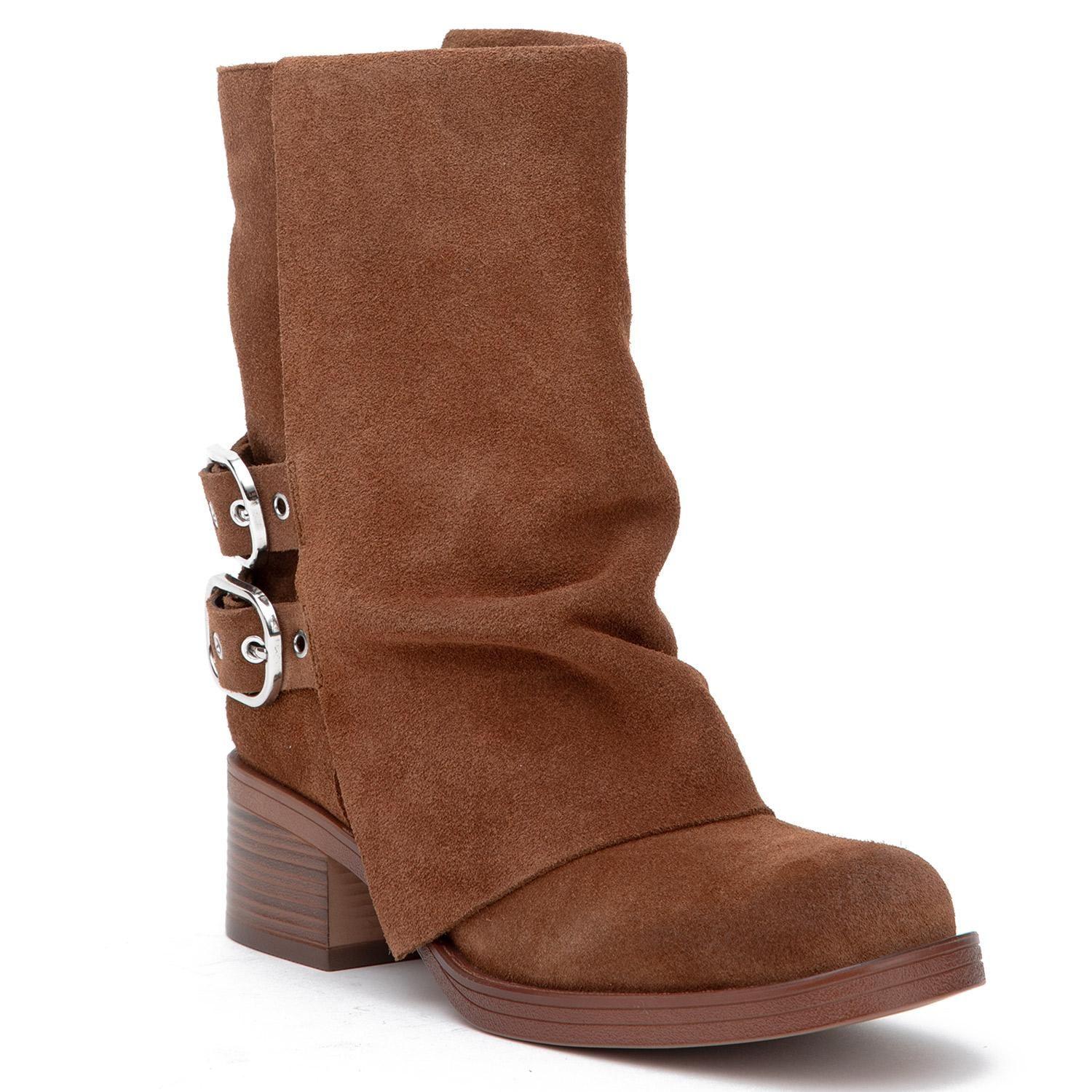 Botin de cuero mujer Gacel tostado Sabine-2
