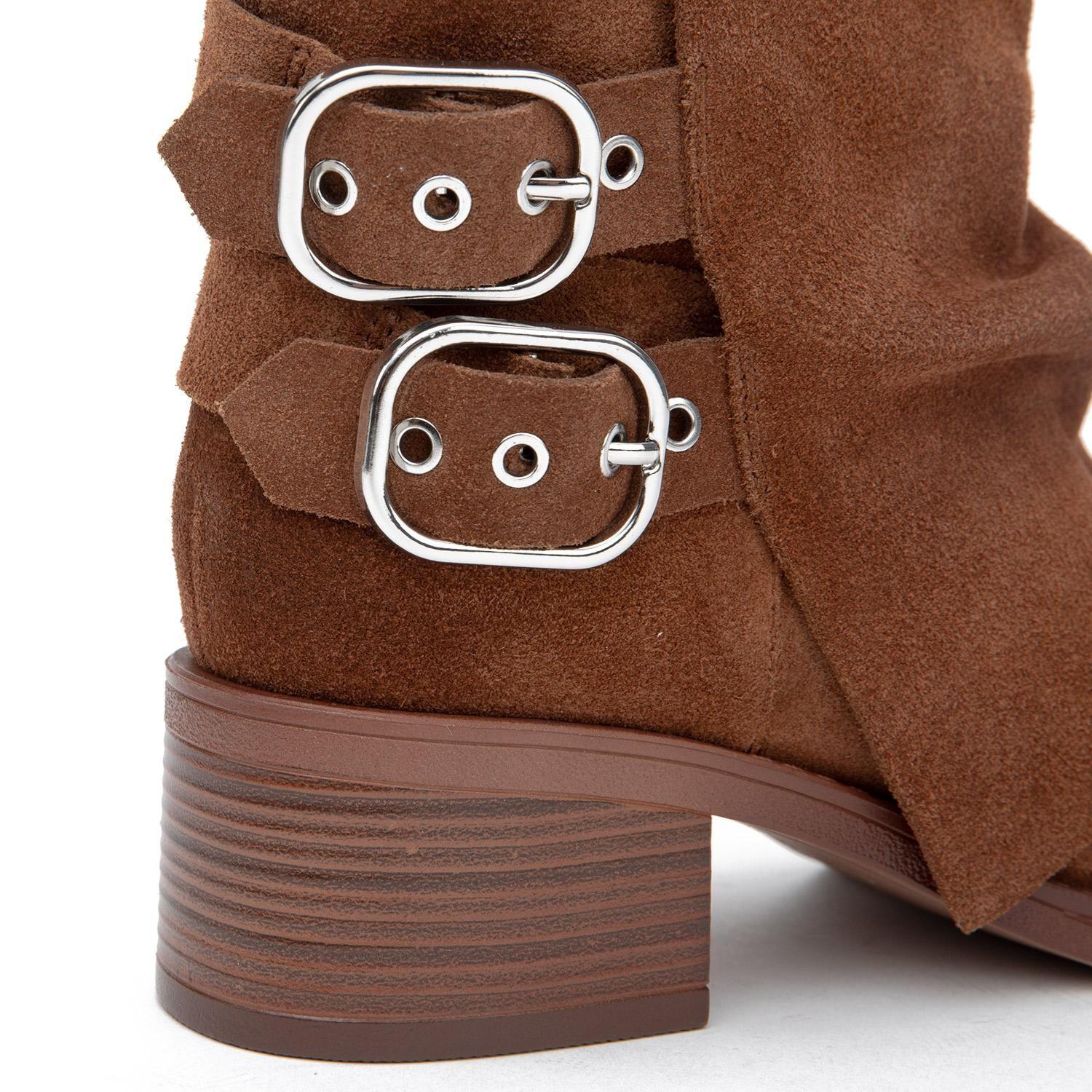 Botin de cuero mujer Gacel tostado Sabine-3