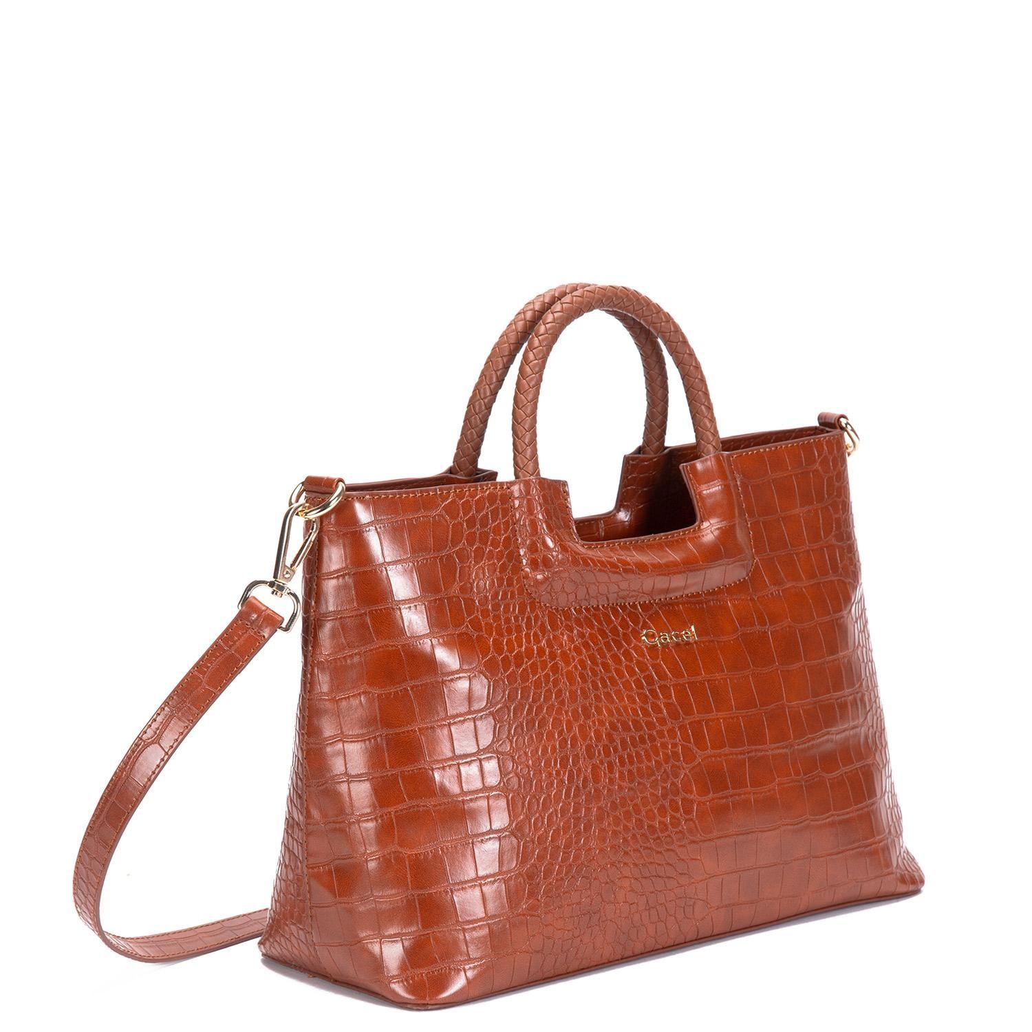 Cartera  Dos Asas Mediana  Gacel  Tostado  Car3201-2