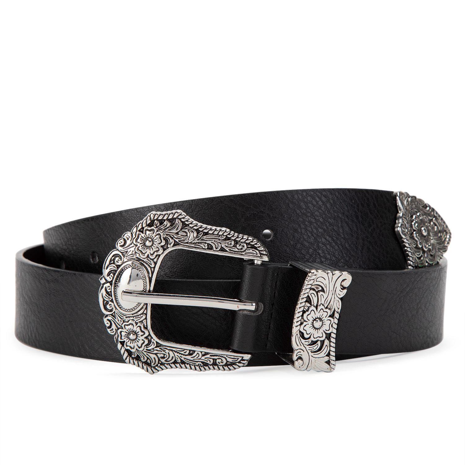 Cinturon  Ancho 3.5 Cms  Gacel  Negro  Cin0513-0