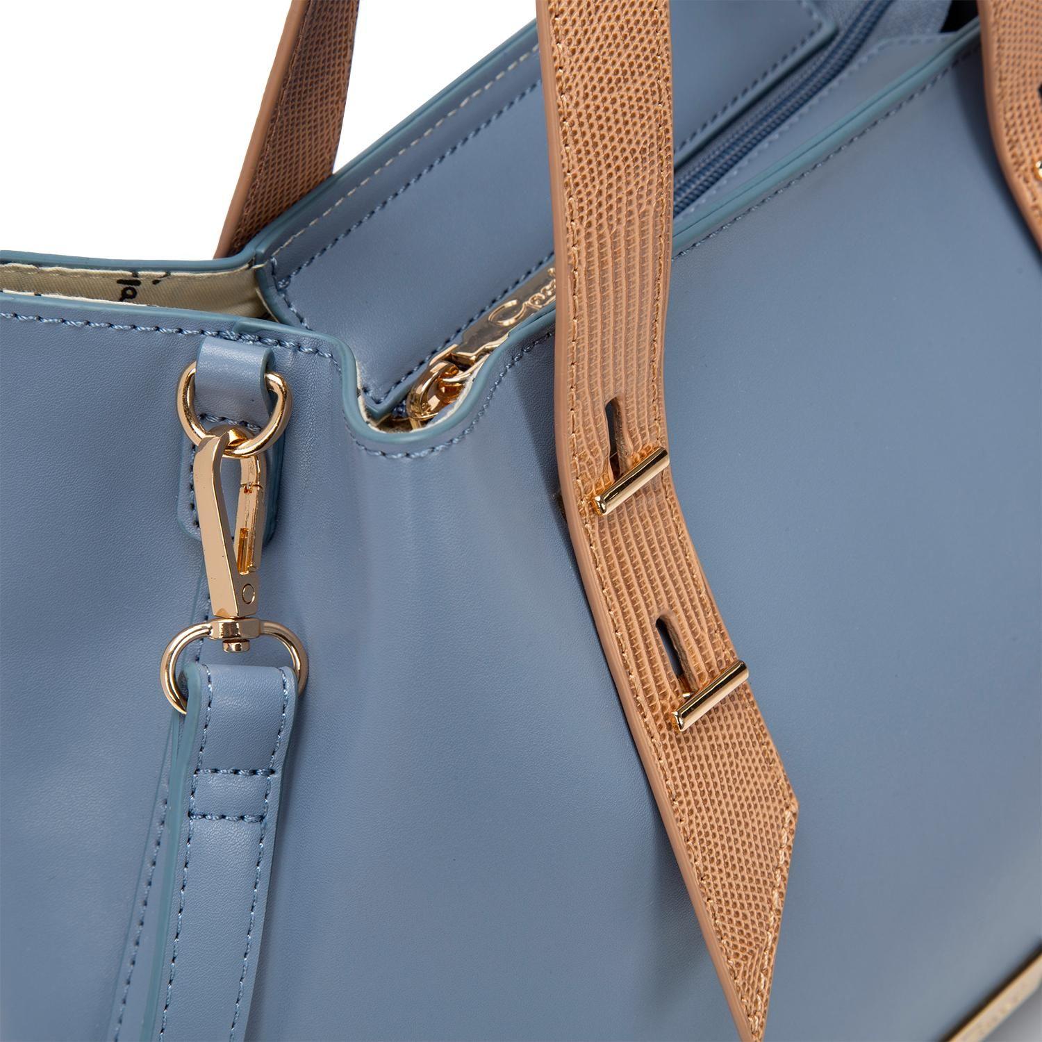 Cartera  Dos Asas Mediana  Gacel  Celeste  Car3045-3