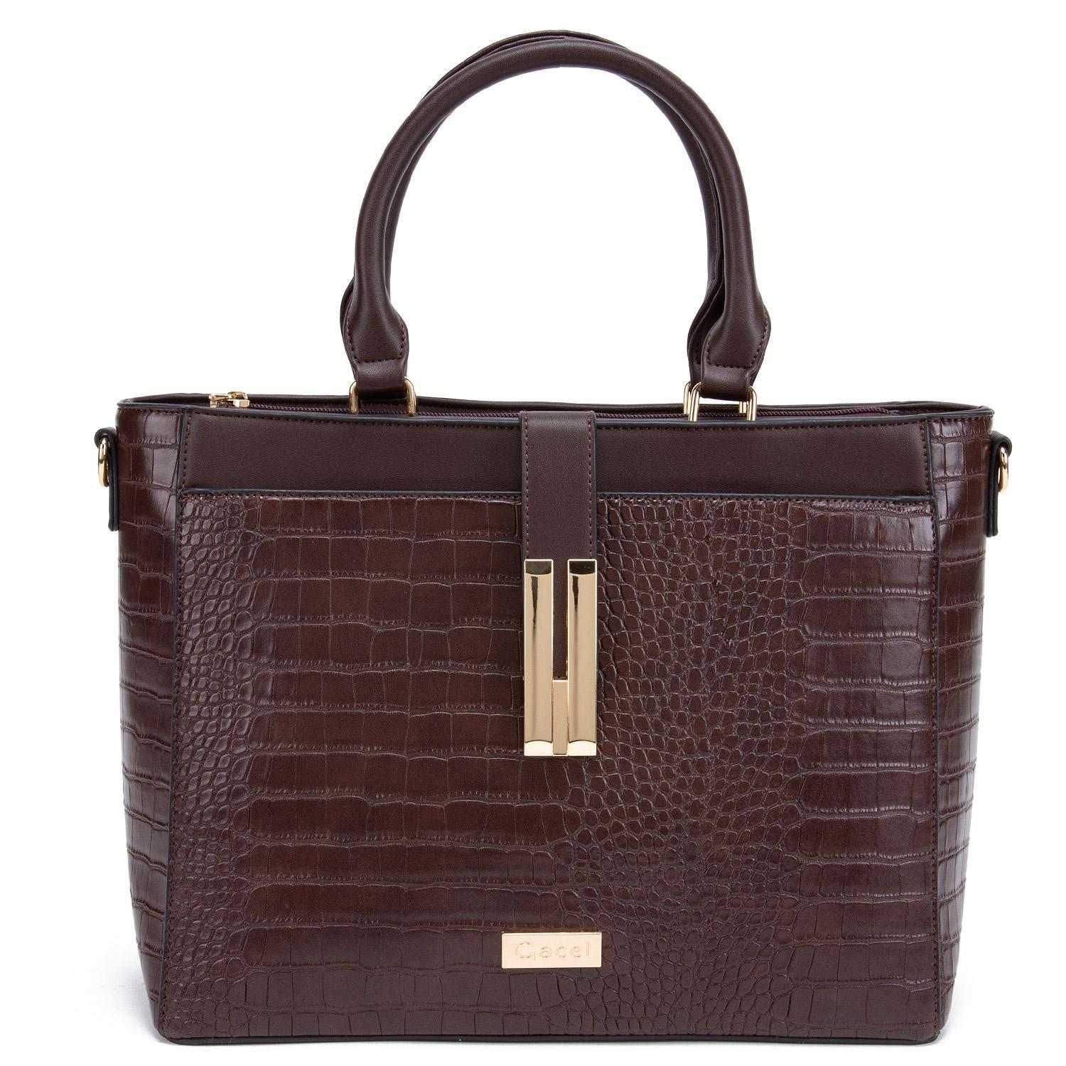 Cartera  Dos Asas Grande  Gacel  Chocolate  Car3219-0