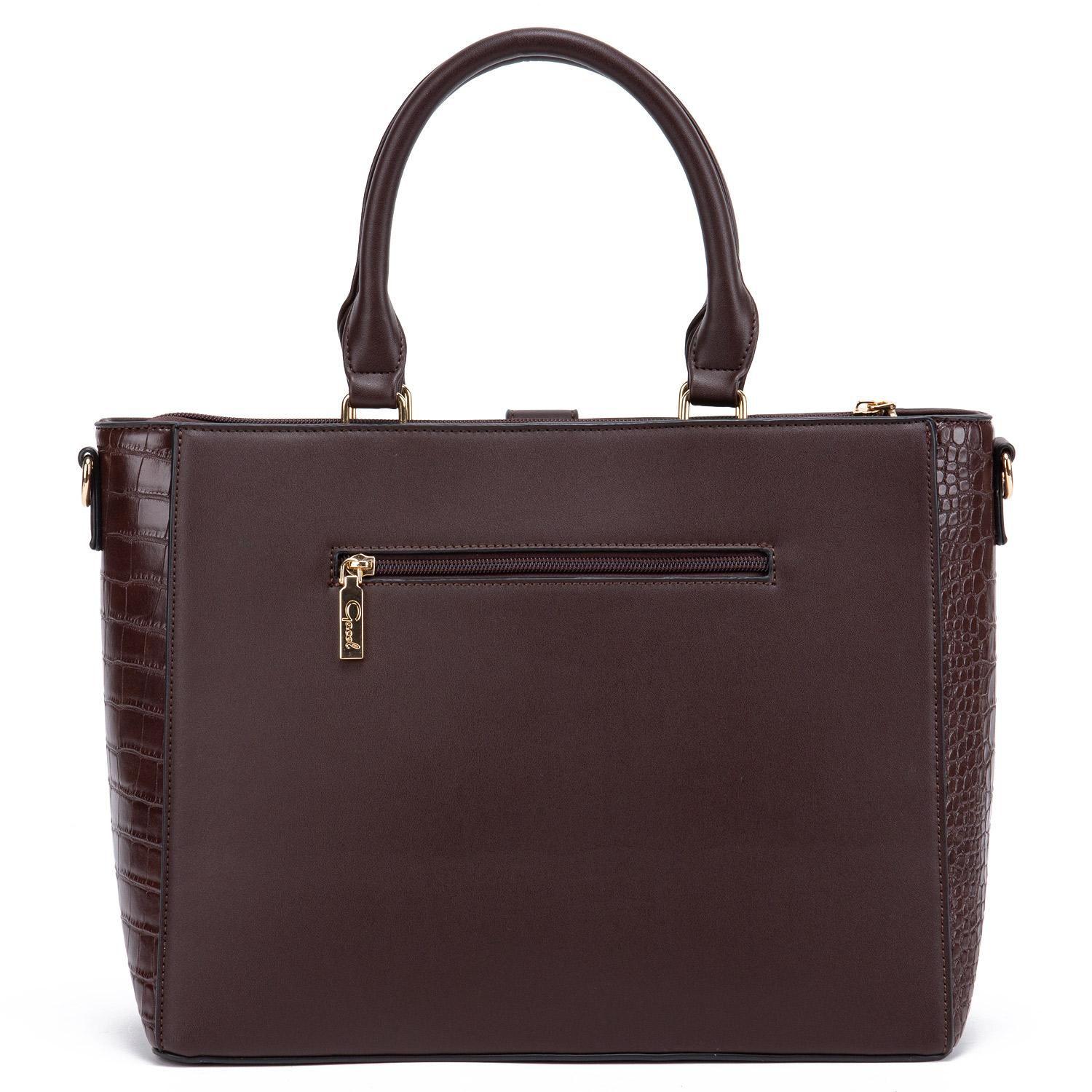 Cartera  Dos Asas Grande  Gacel  Chocolate  Car3219-1