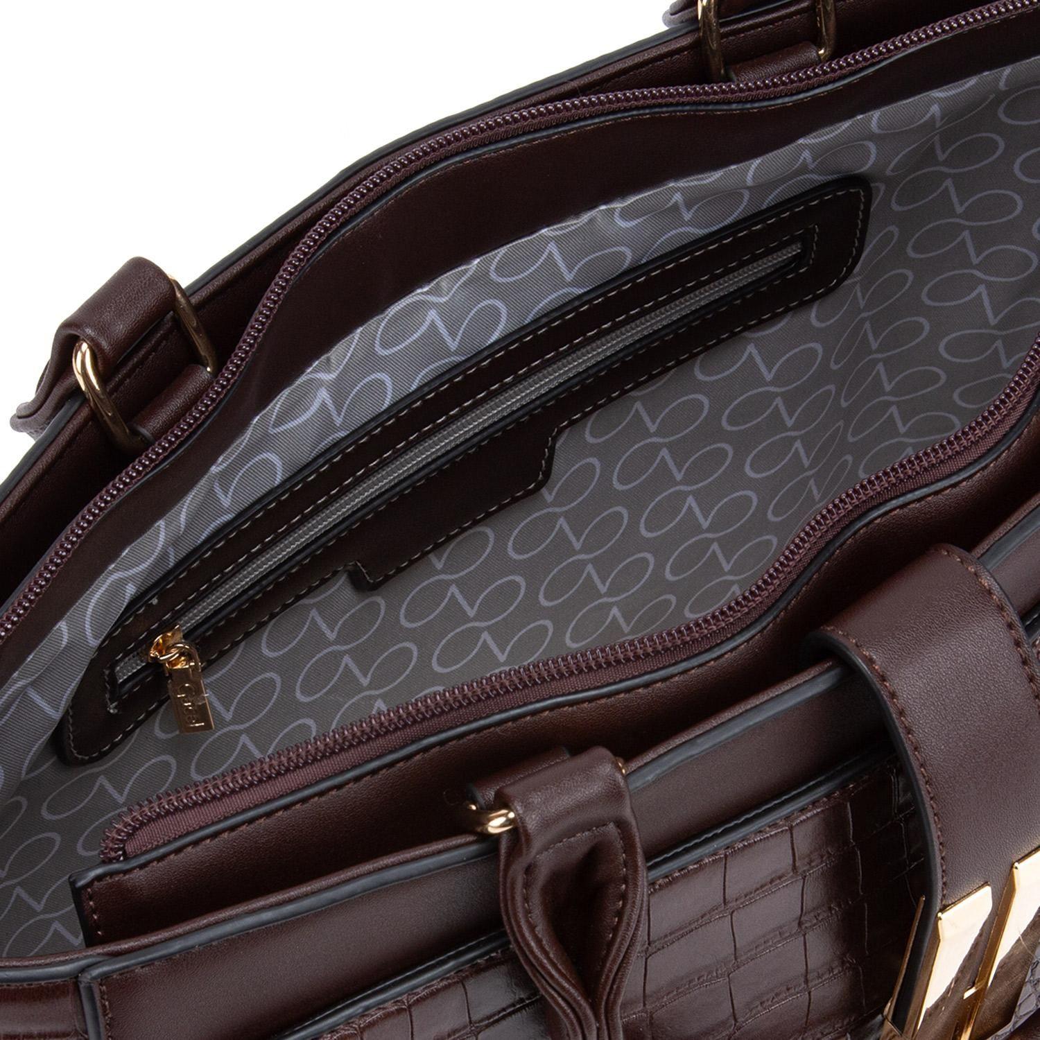 Cartera  Dos Asas Grande  Gacel  Chocolate  Car3219-4