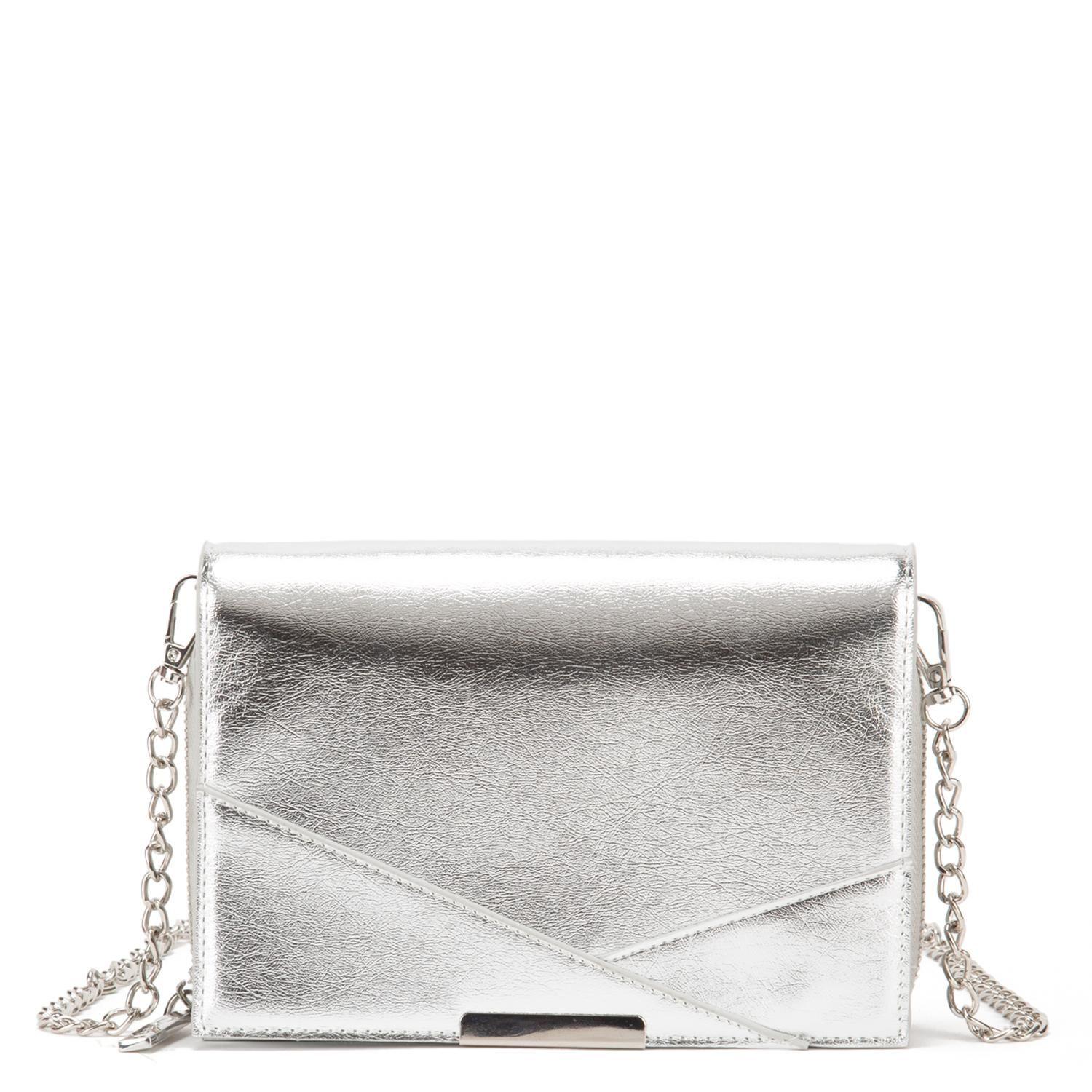 Cartera  Clutch  Gacel  Plateado  Car3365-0