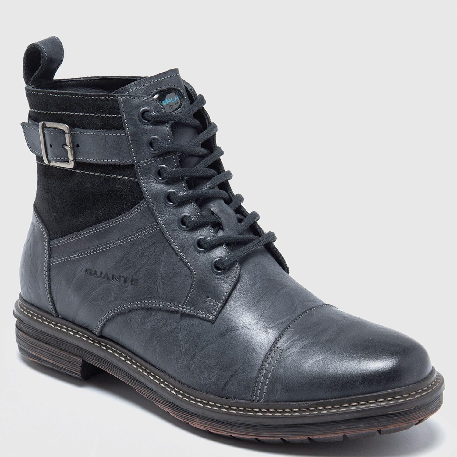 Botin de cuero hombre Guante grafito Nebraska-1