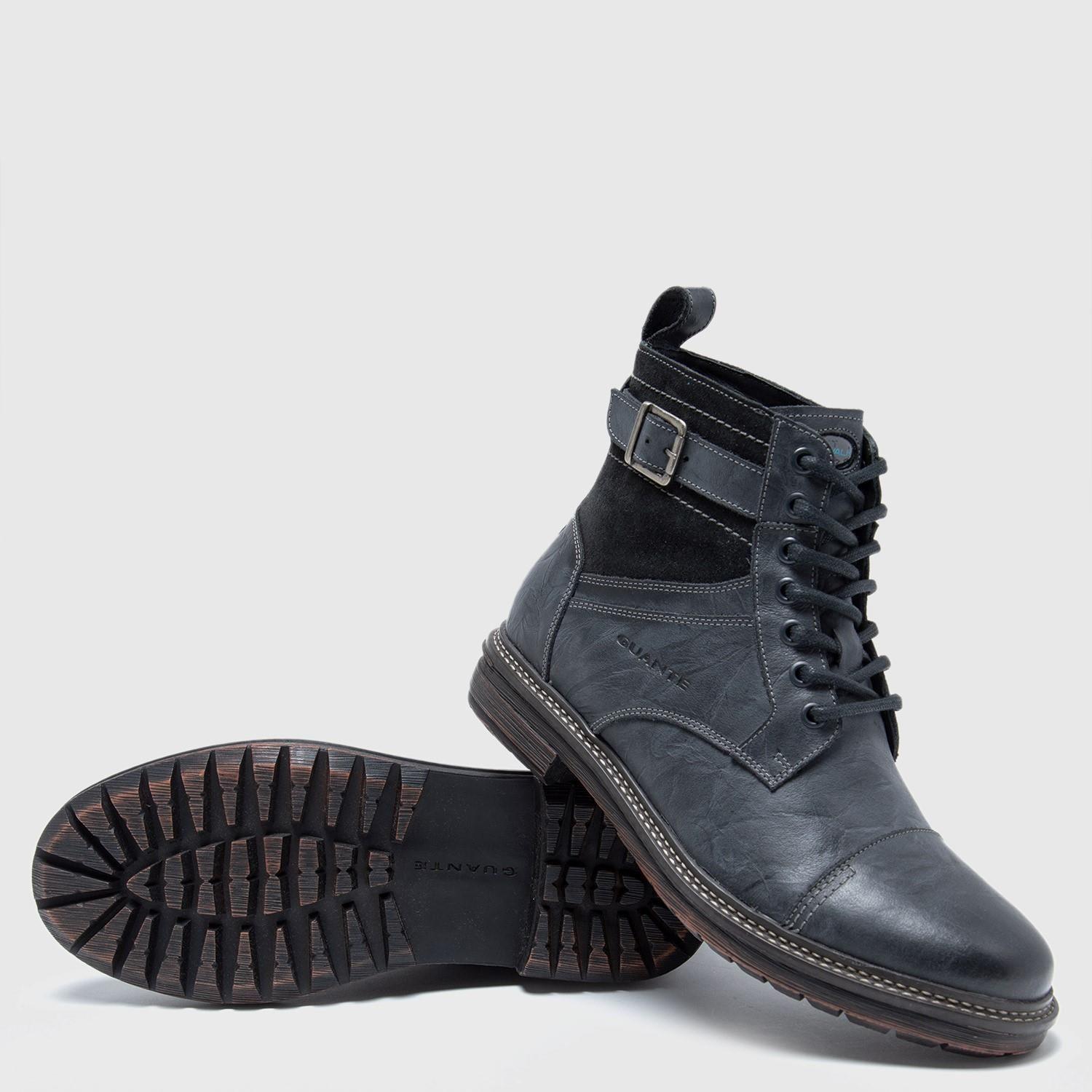 Botin de cuero hombre Guante grafito Nebraska-2