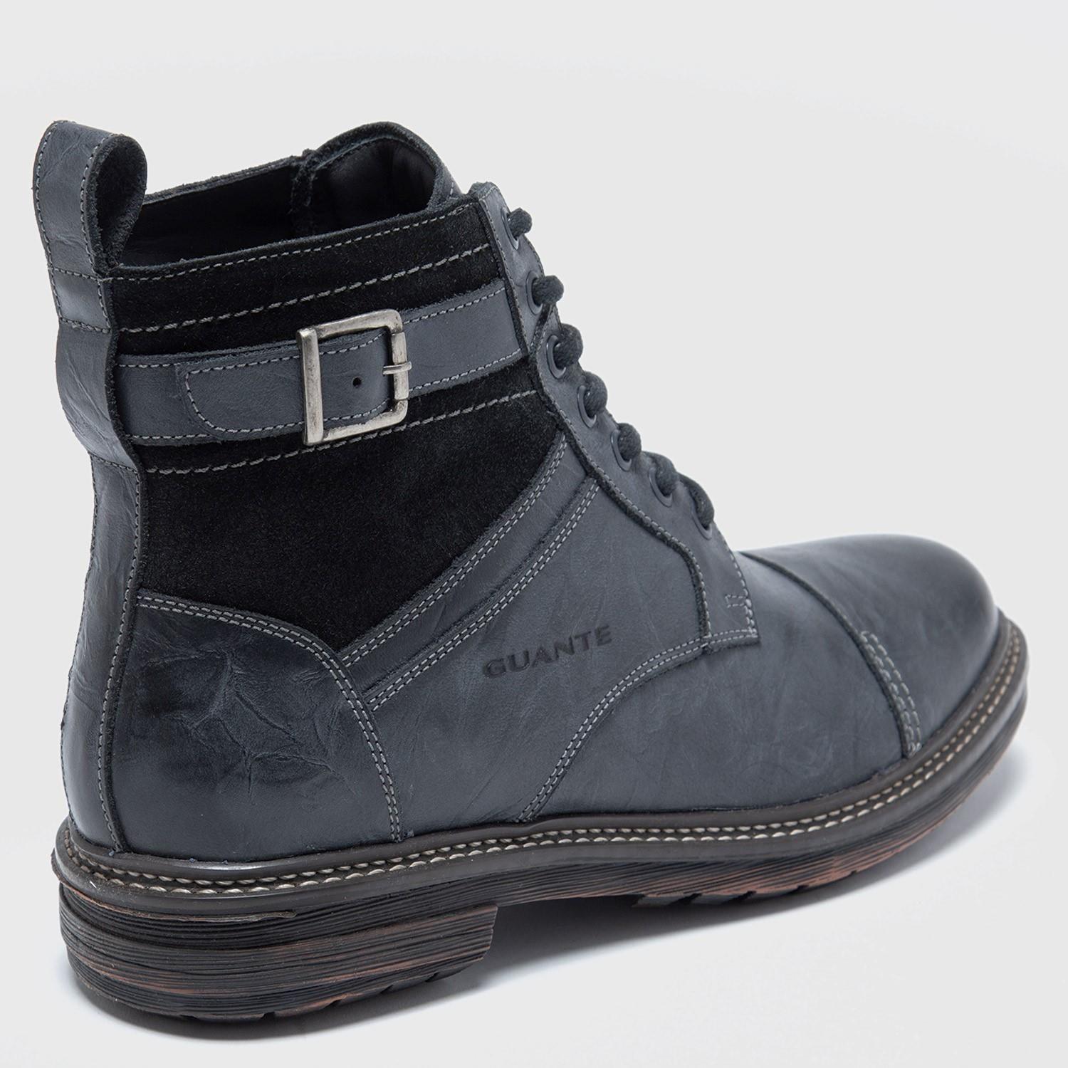 Botin de cuero hombre Guante grafito Nebraska-3