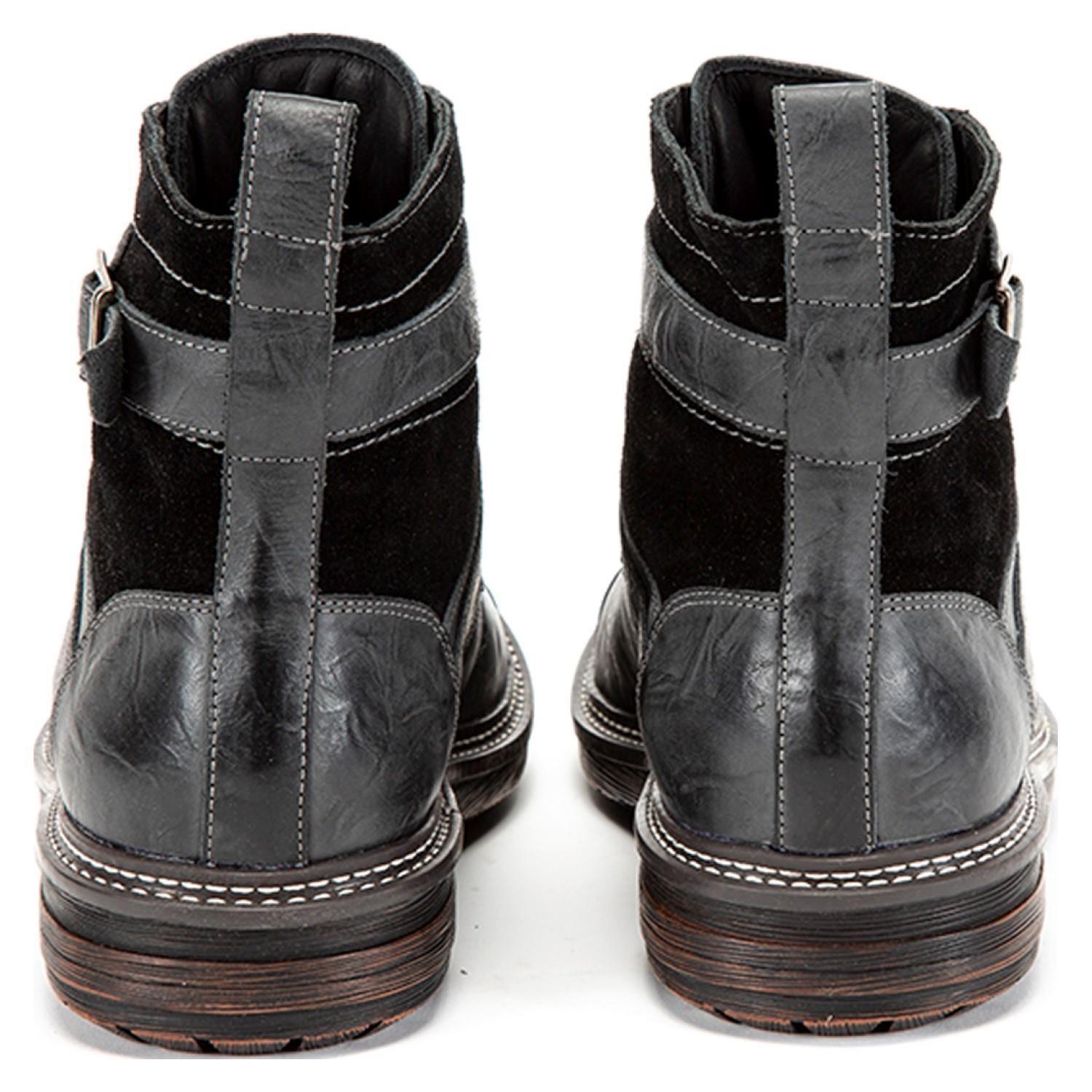 Botin de cuero hombre Guante grafito Nebraska-5