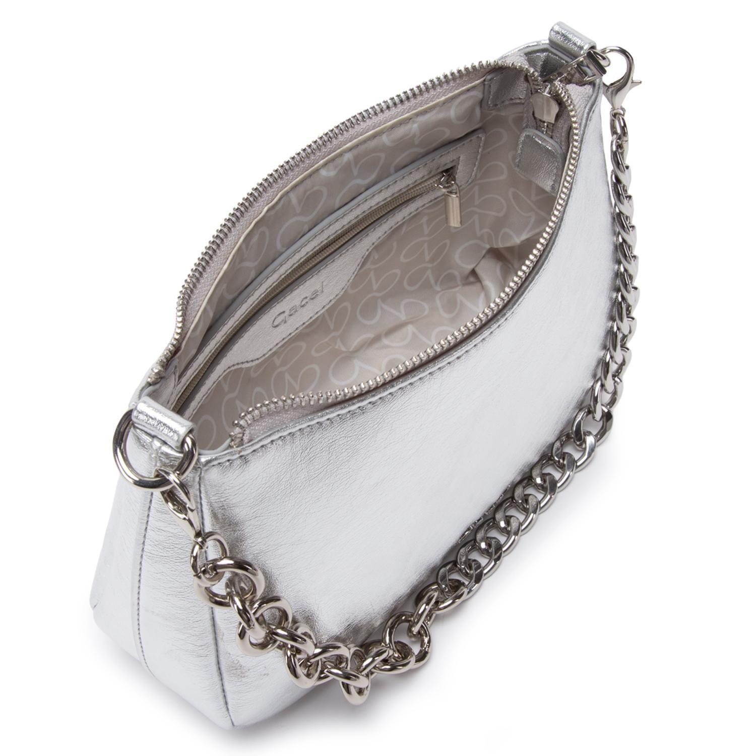 Cartera  Bandolera Pequeña  Gacel  Plateado  Car2989-5