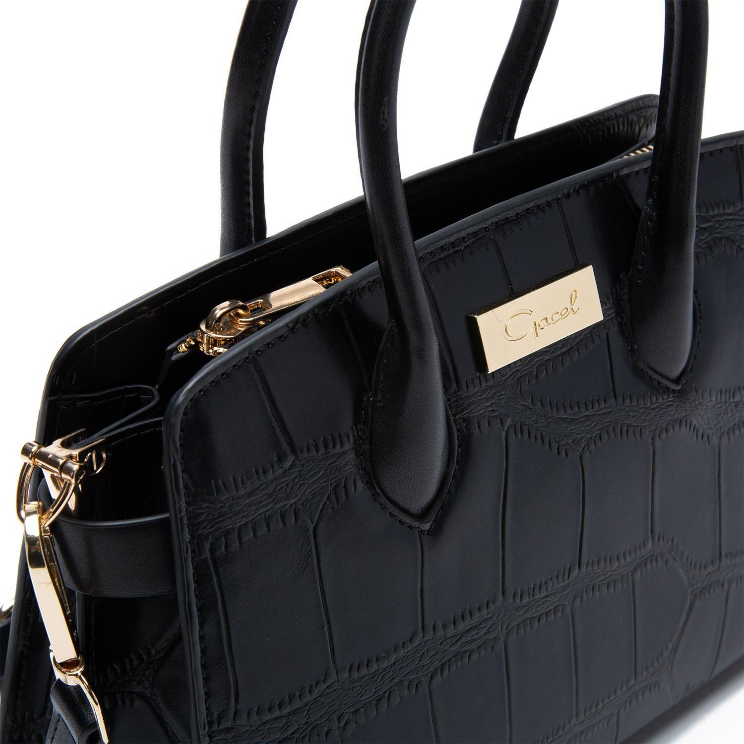 Cartera  Dos Asas Pequeña  Gacel  Negro  Car3053-3