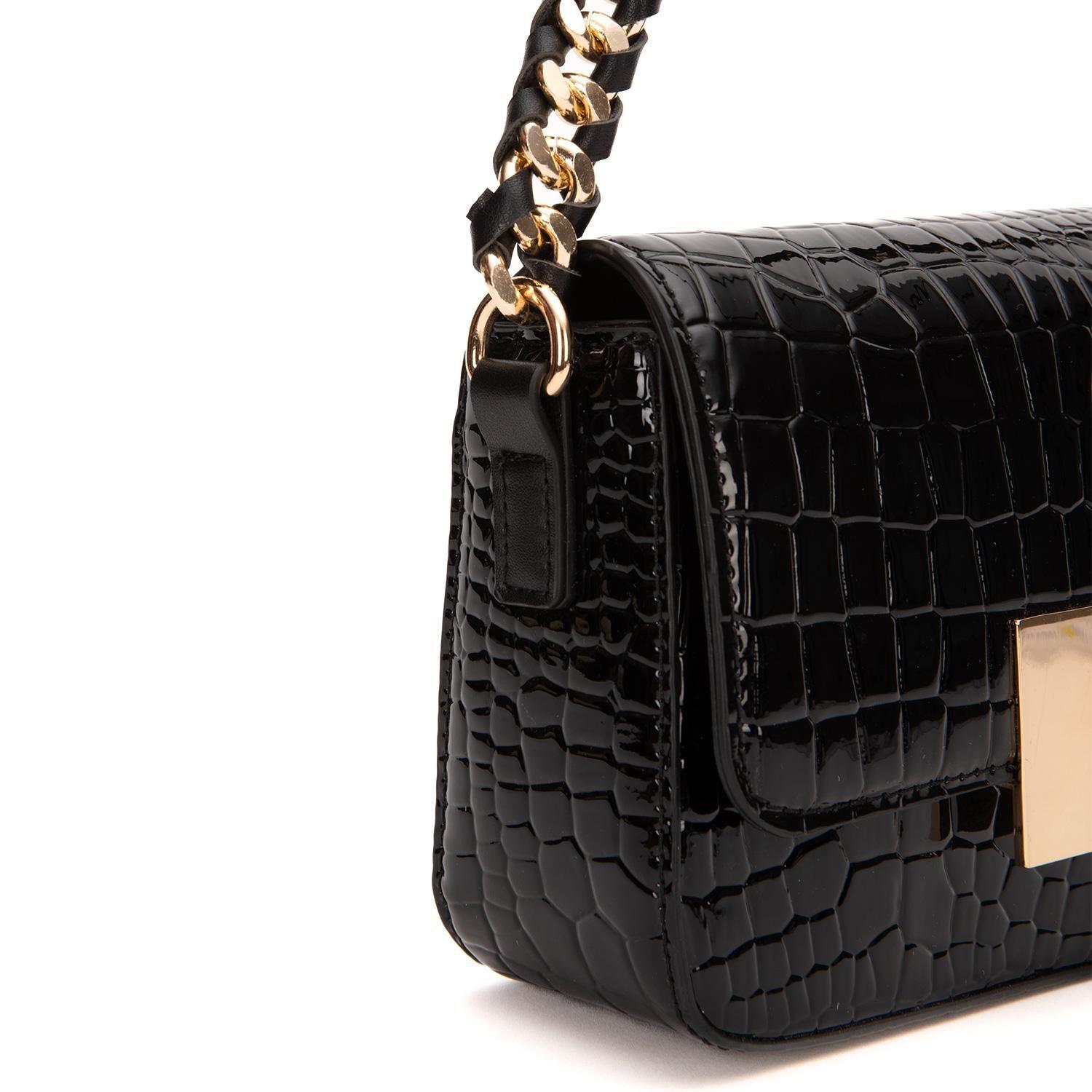 Cartera  Retro Con Tapa  Gacel  Negro  Car3431-4