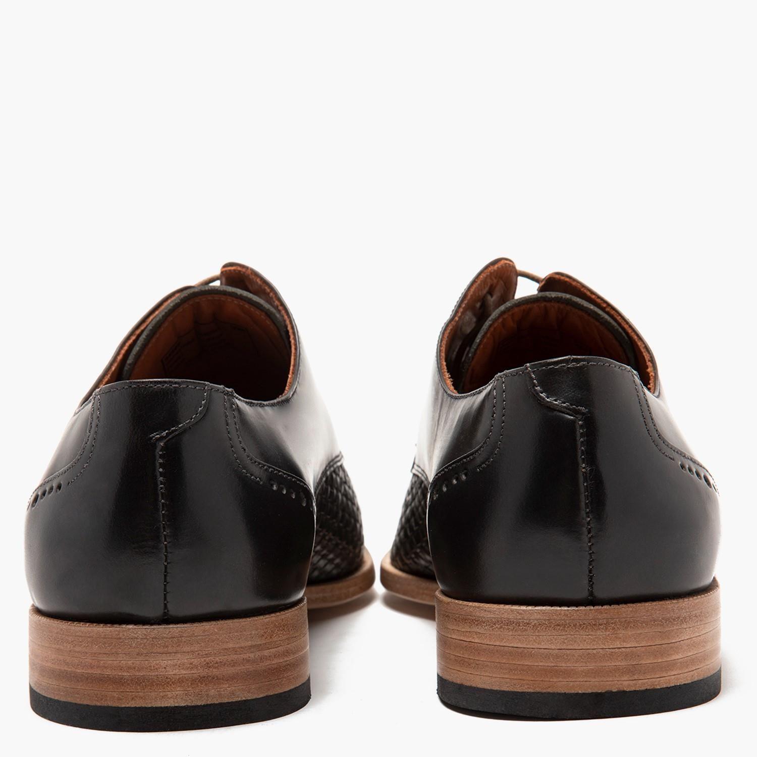 Zapato de cuero hombre Guante gris Suela Natural-5