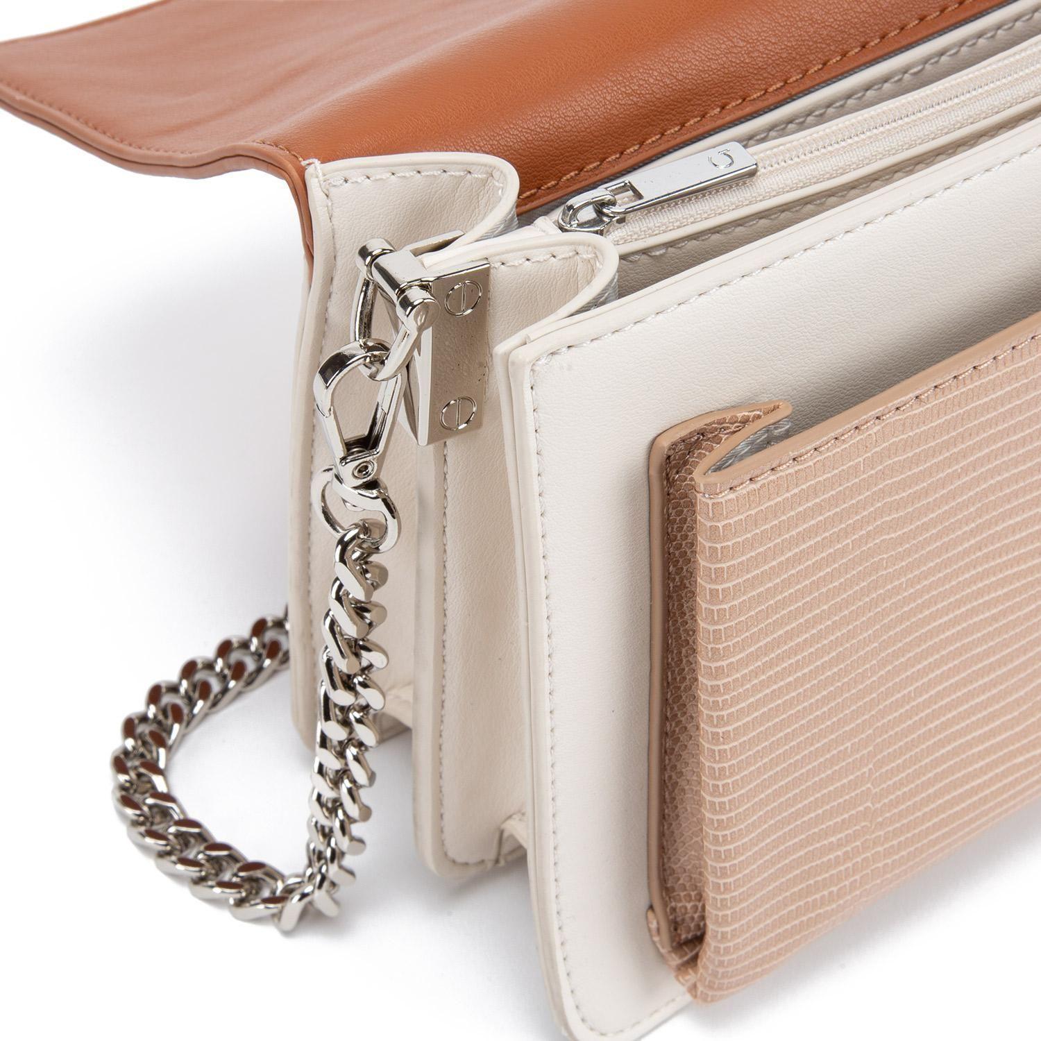Cartera  Retro Con Tapa Pequeña  Gacel  Capuccino  Car3312-4