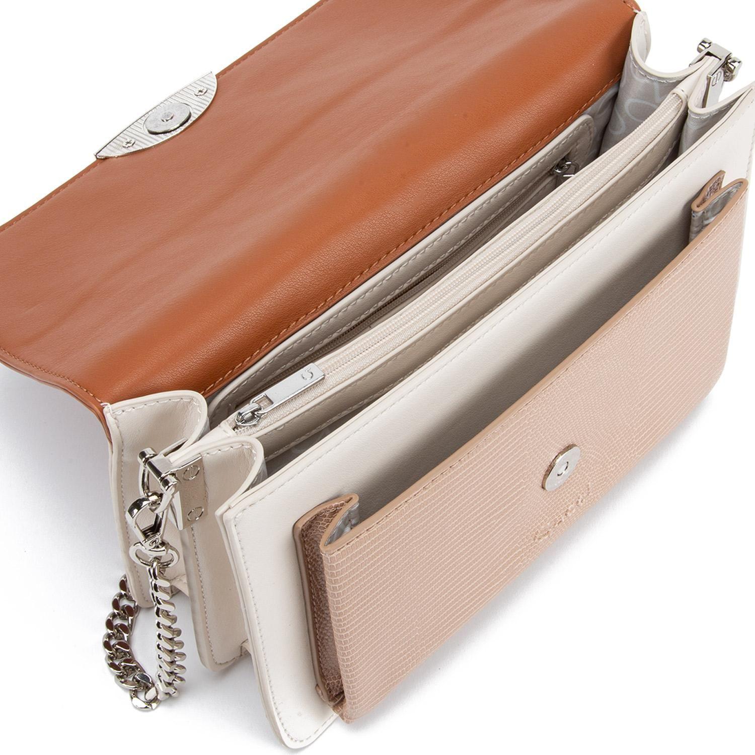 Cartera  Retro Con Tapa Pequeña  Gacel  Capuccino  Car3312-5