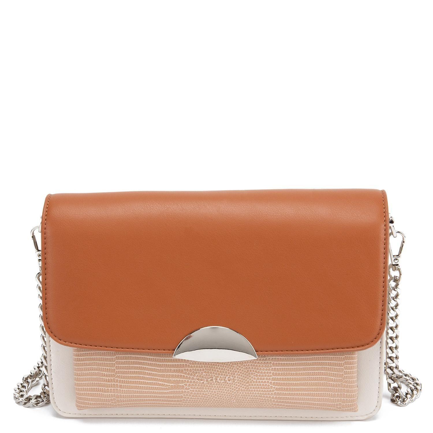Cartera  Retro Con Tapa Pequeña  Gacel  Capuccino  Car3312-0