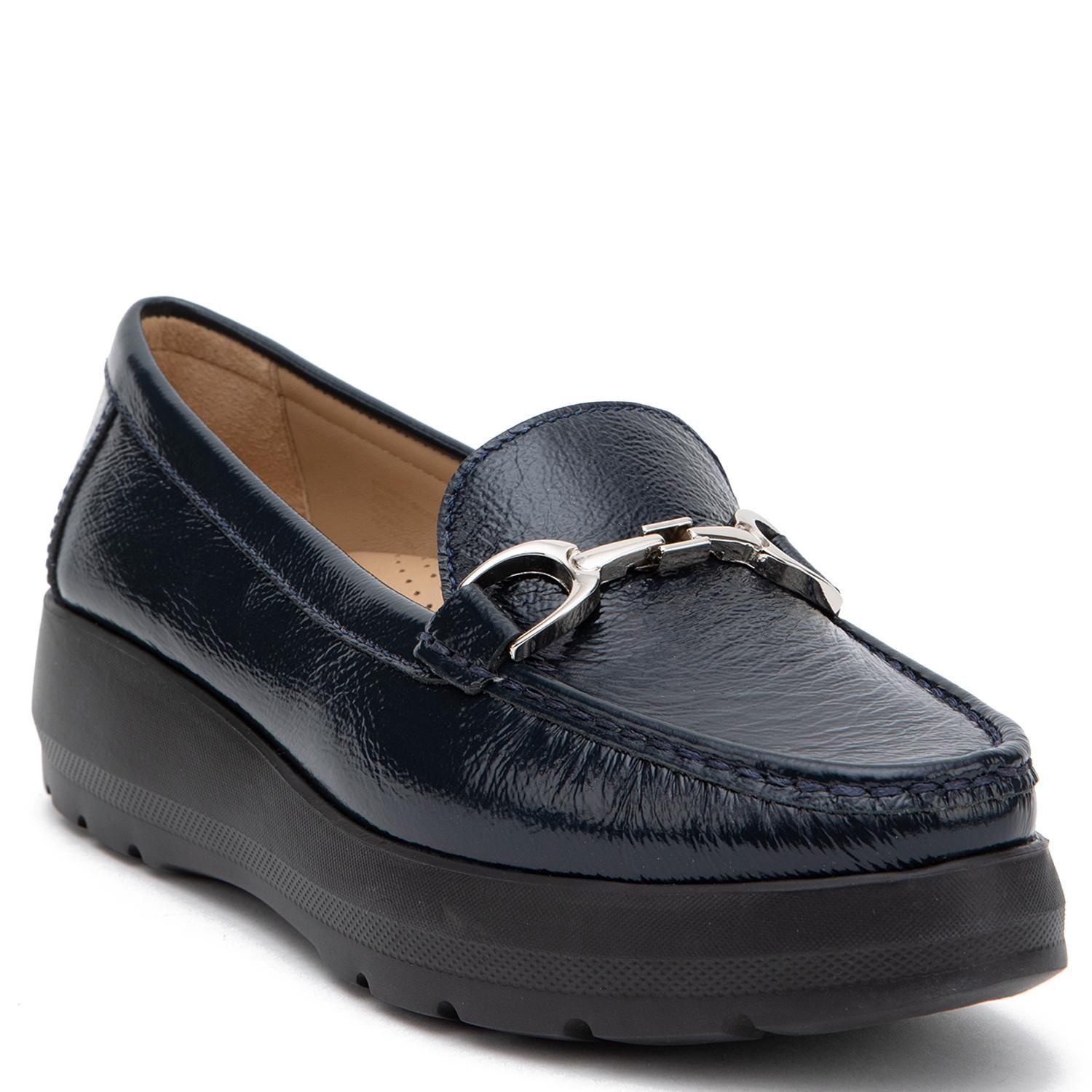 Mocasin de cuero mujer Gacel marino Locanda-2