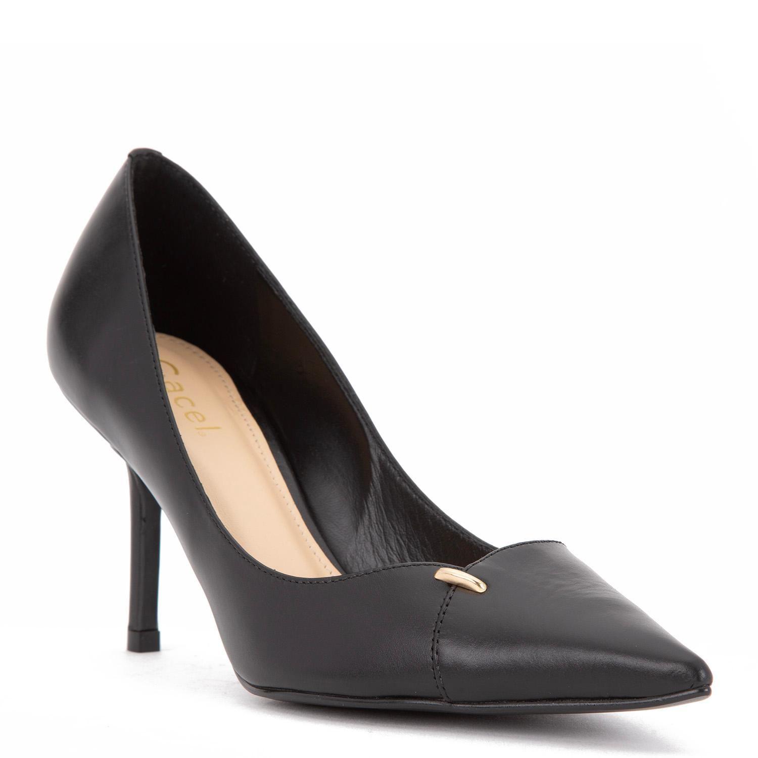 Zapato de cuero mujer Gacel negro Irune-4