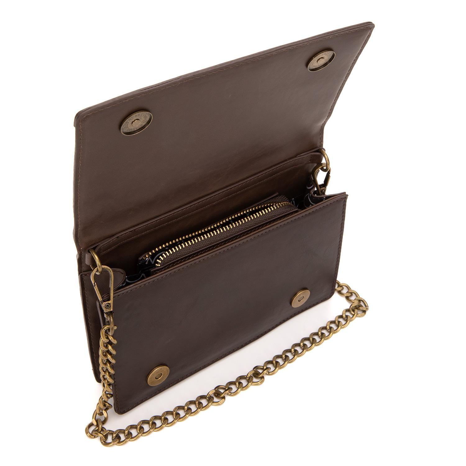 Cartera  Retro Con Tapa  Gacel  Chocolate  Car3428-5