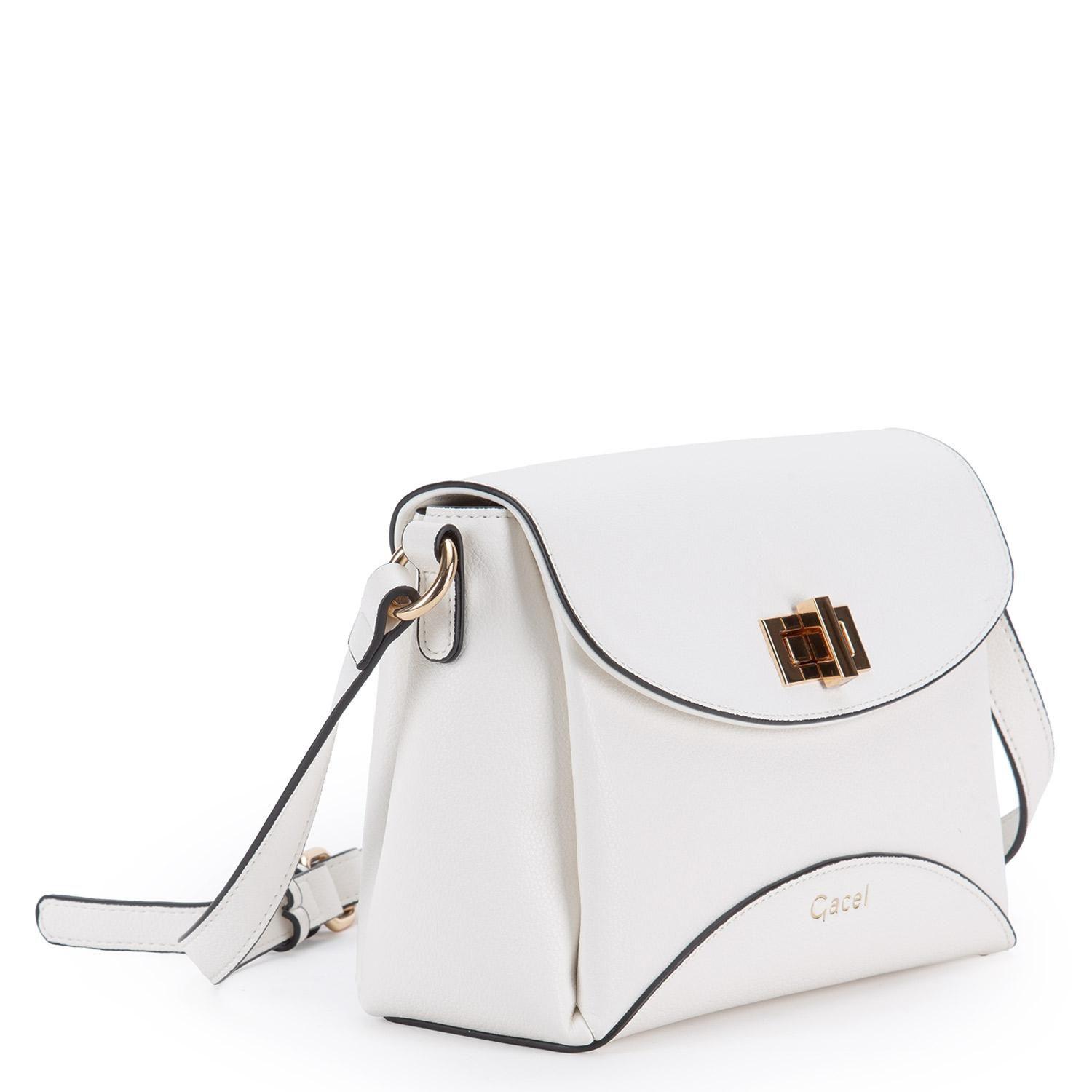 Cartera  Bandolera Grande  Gacel  Blanco  Car3314-2