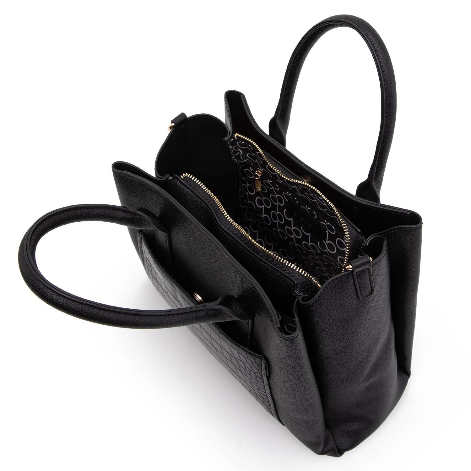 Cartera  Dos Asas Mediana  Gacel  Negro  Car3441-6