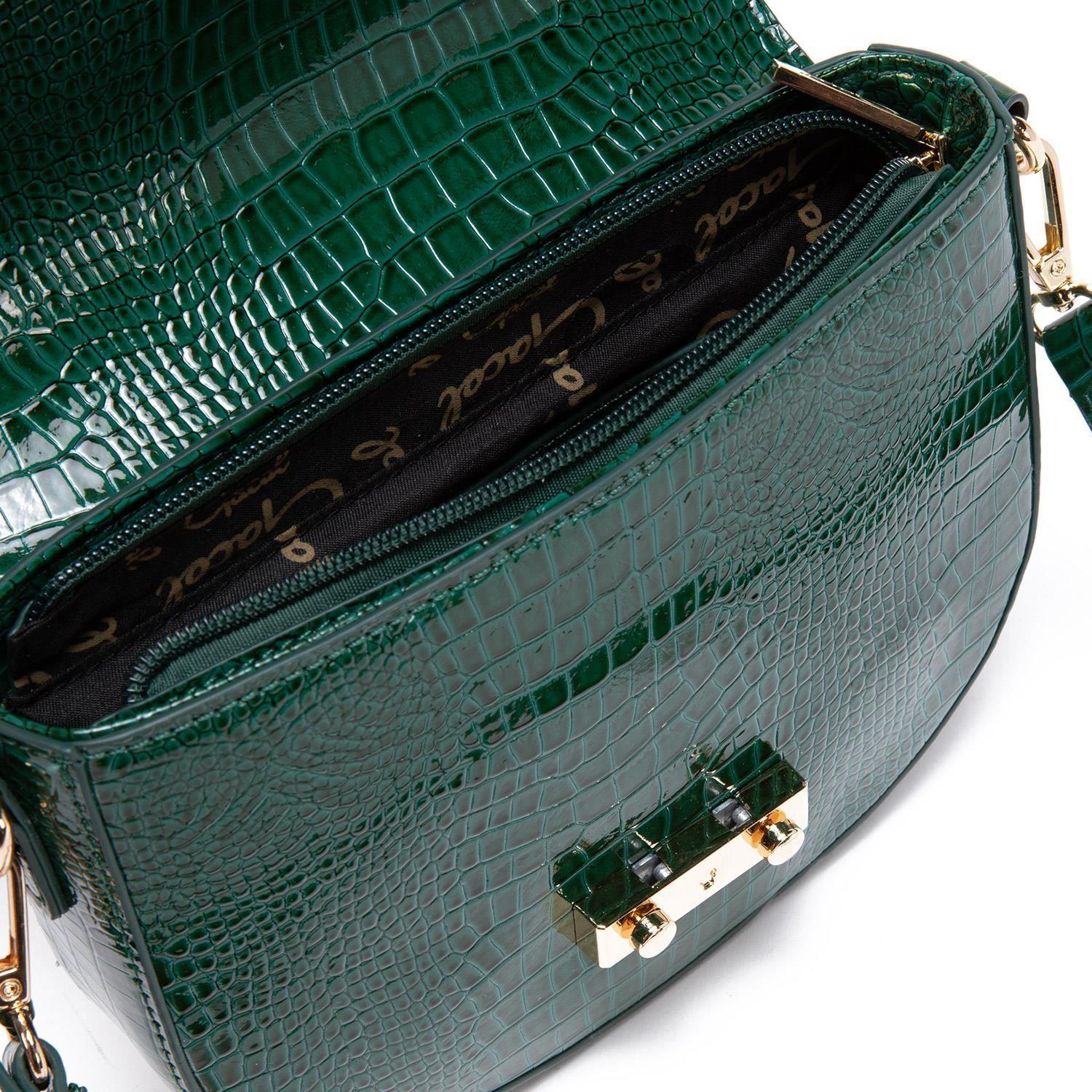 Cartera  Retro Con Tapa  Gacel  Verde Oscuro  Car2969-6