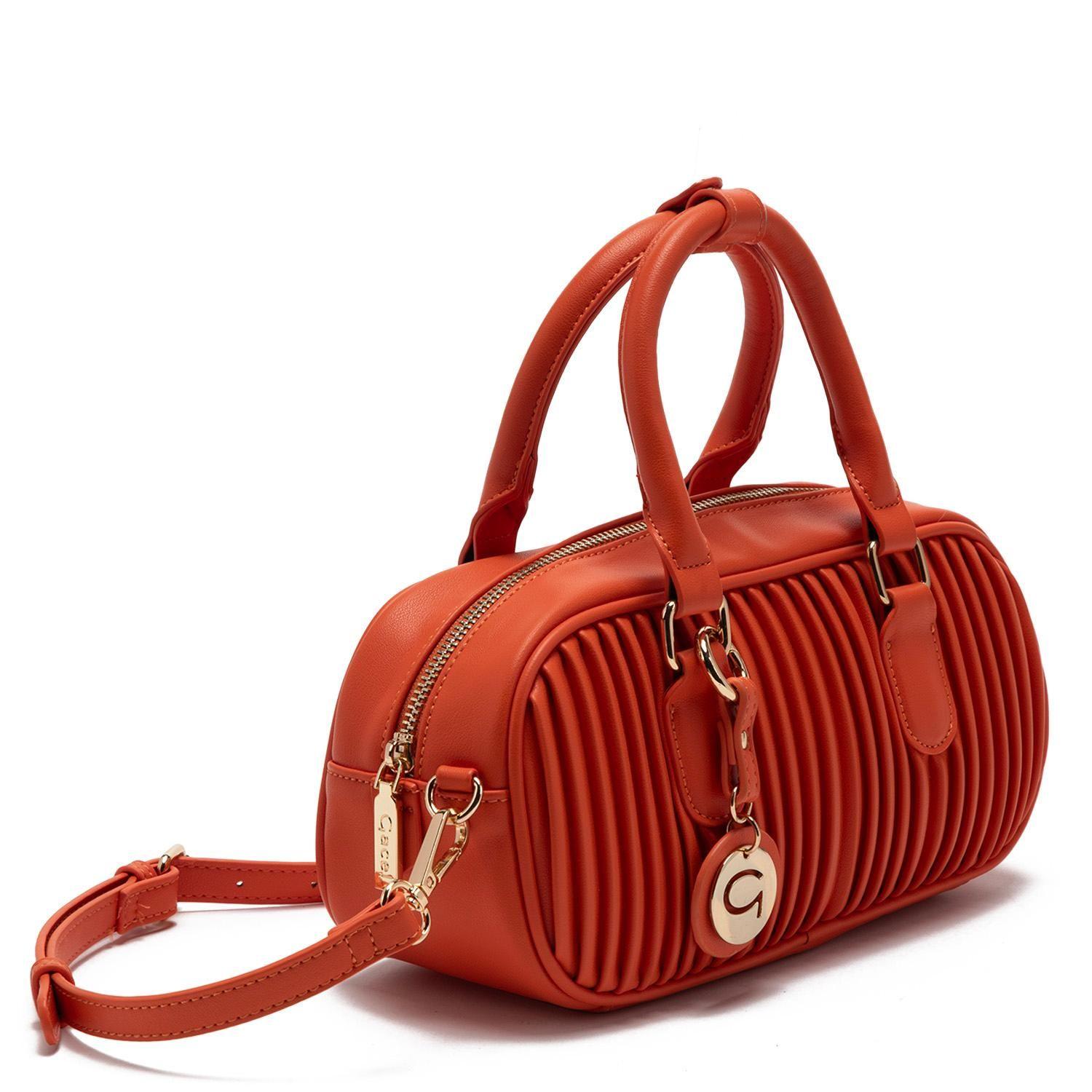Cartera  Dos Asas Pequeña  Gacel  Naranjo  Car3353-2