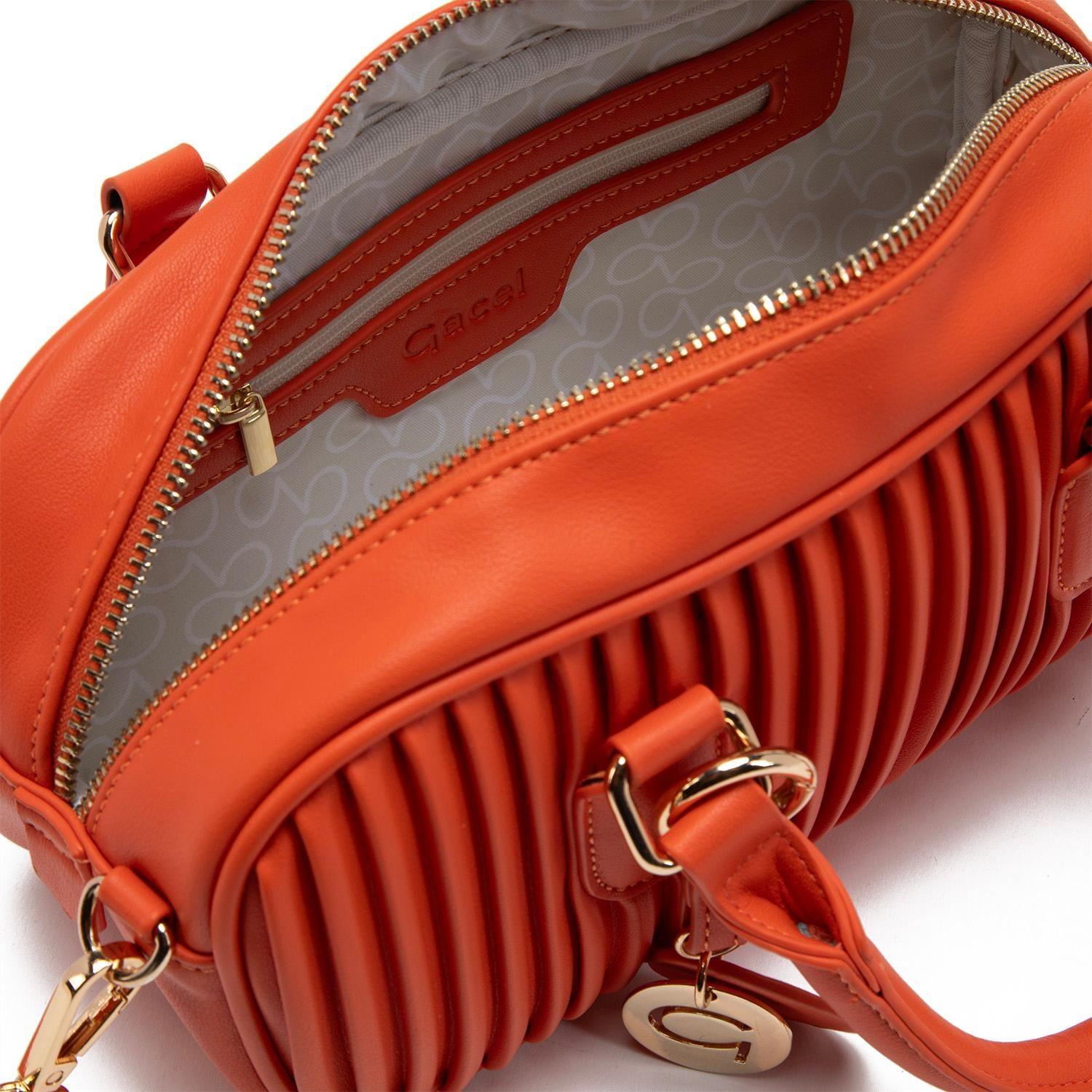 Cartera  Dos Asas Pequeña  Gacel  Naranjo  Car3353-4