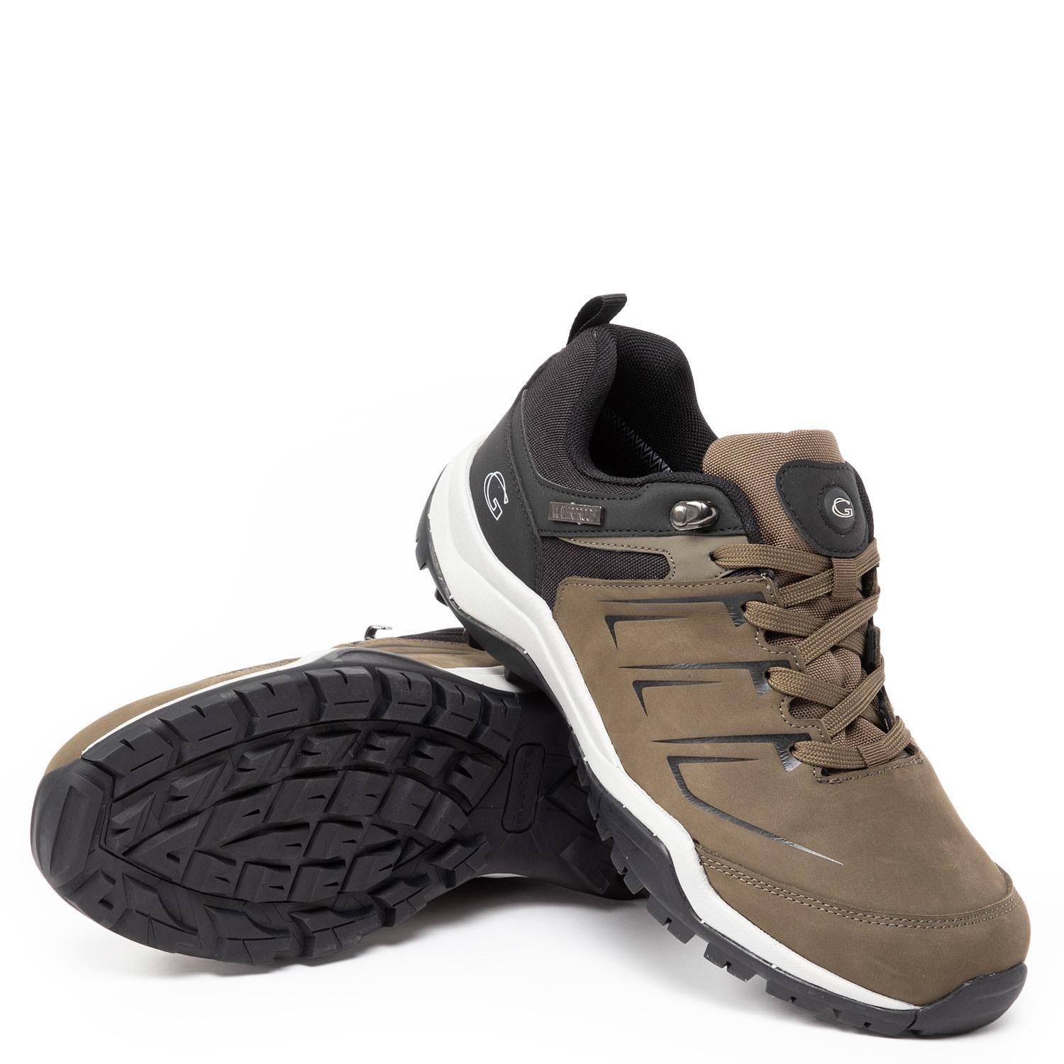Zapatilla Outdoor de cuero hombre Guante olivo Conguillio-3