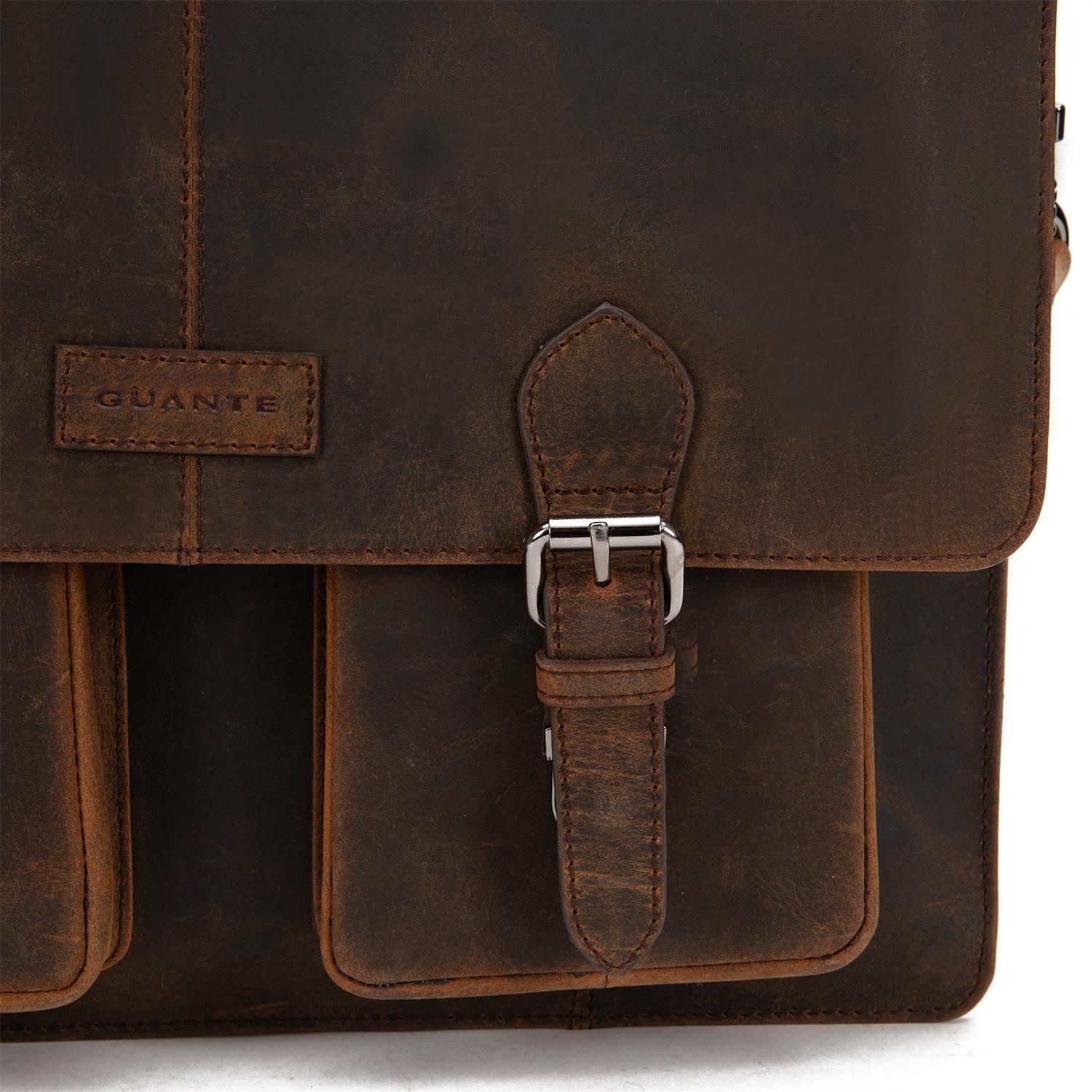 Bolso de cuero hombre Guante tostado Maletin Notebook-4