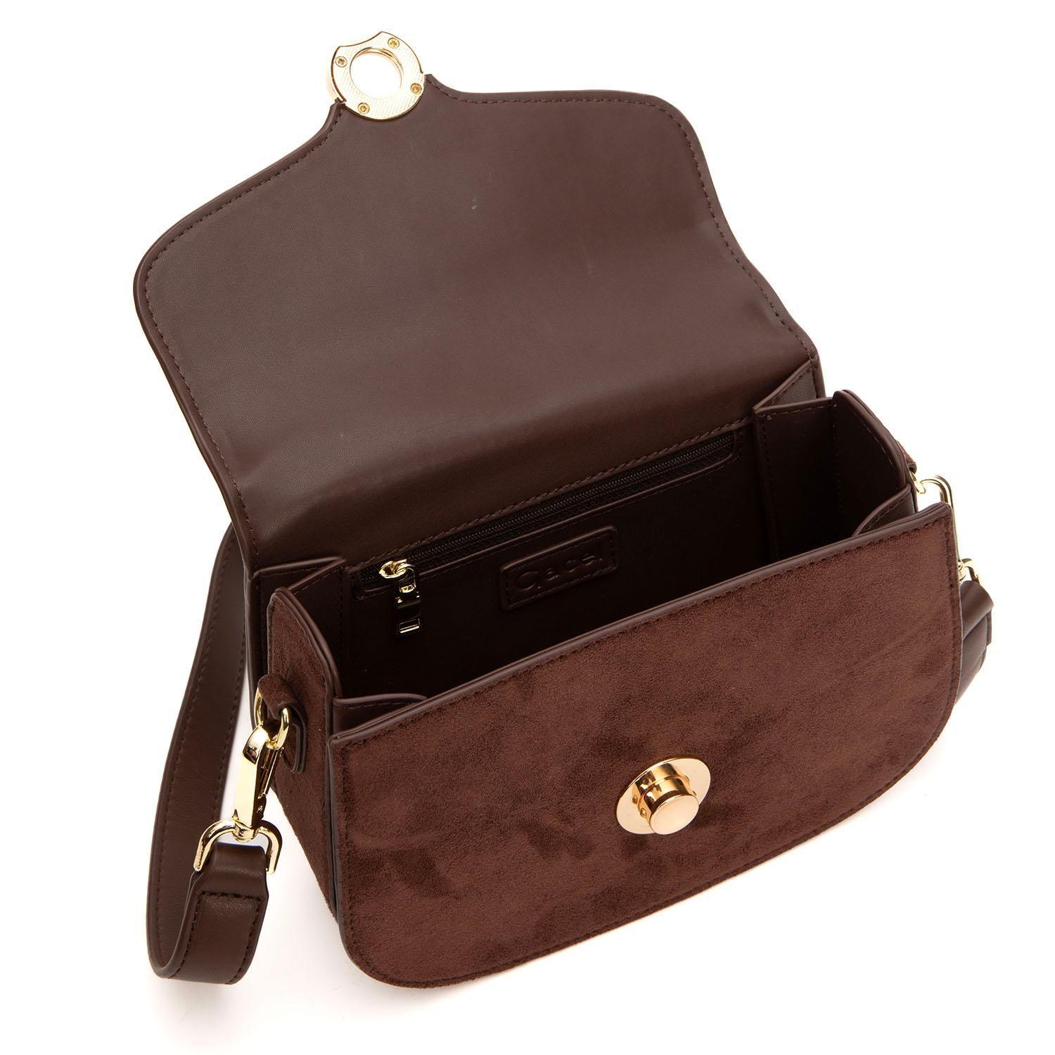 Cartera  Retro Con Tapa  Gacel  Chocolate  Car3446-6