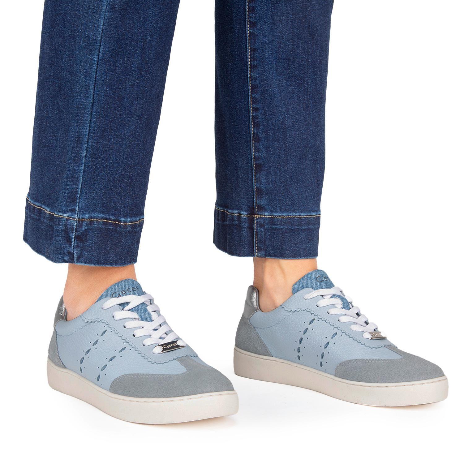 Zapatilla  Michelle  Gacel  Celeste  0660502-1