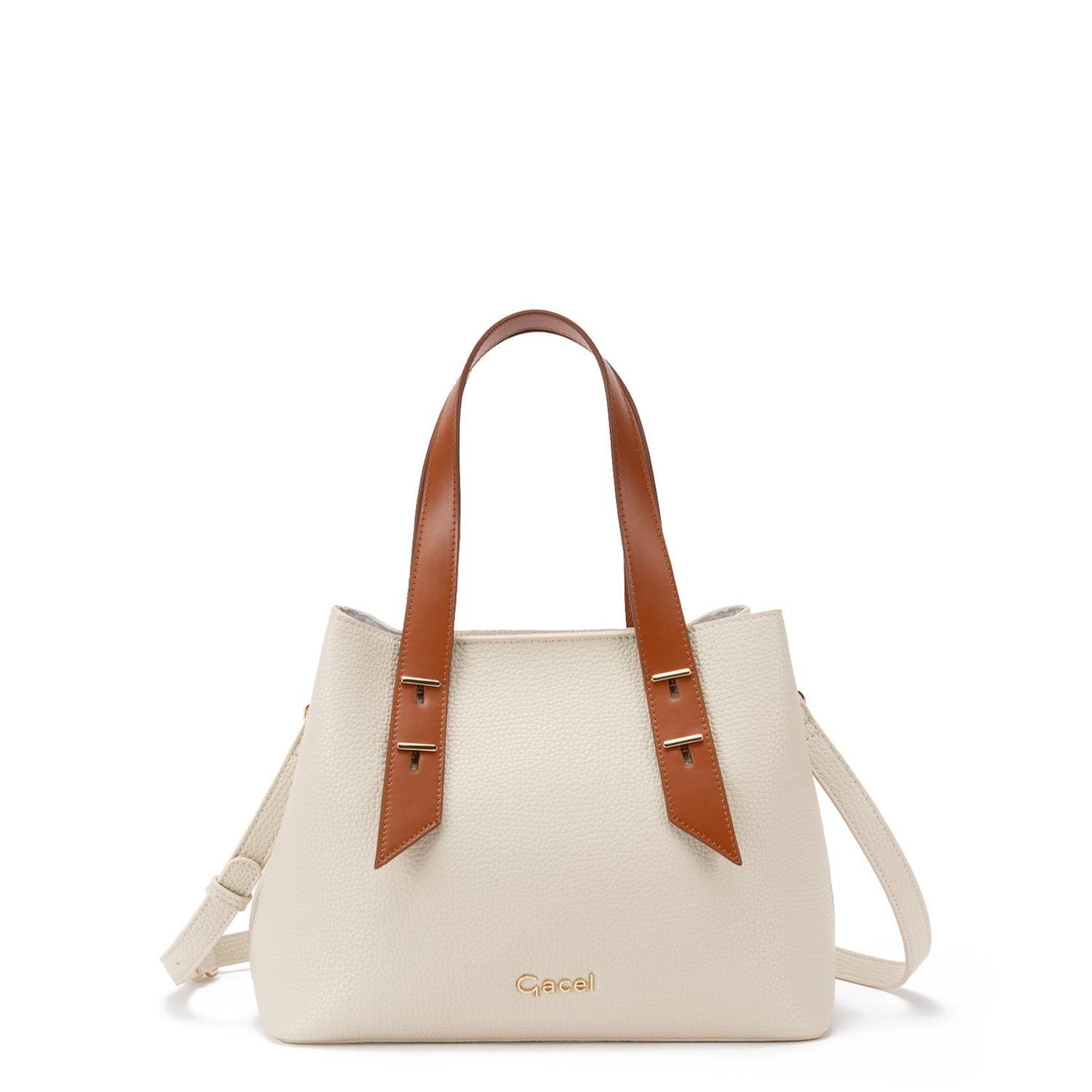 Cartera  Dos Asas Mediana  Gacel  Blanco  Car3350-0