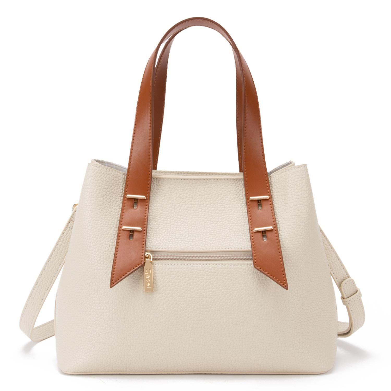 Cartera  Dos Asas Mediana  Gacel  Blanco  Car3350-1