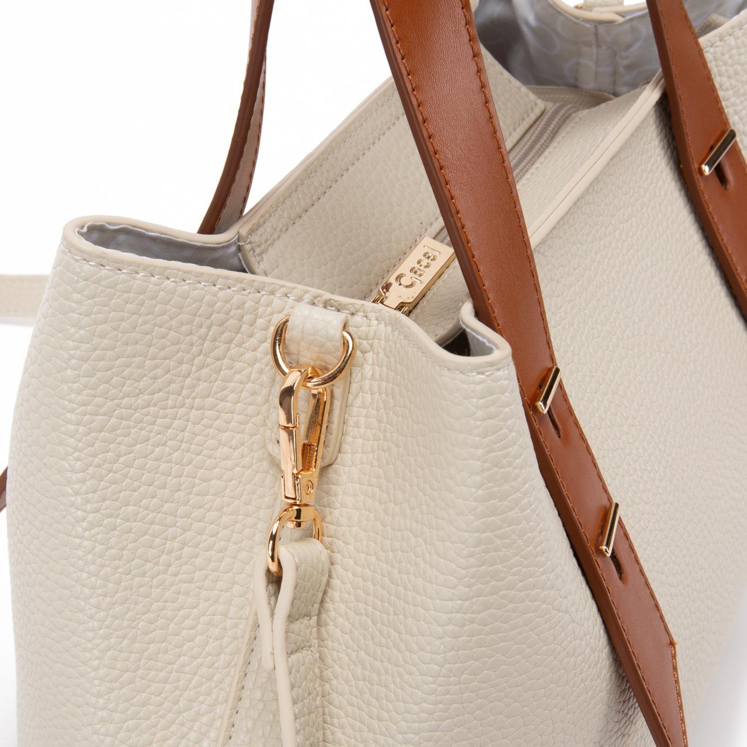 Cartera  Dos Asas Mediana  Gacel  Blanco  Car3350-3