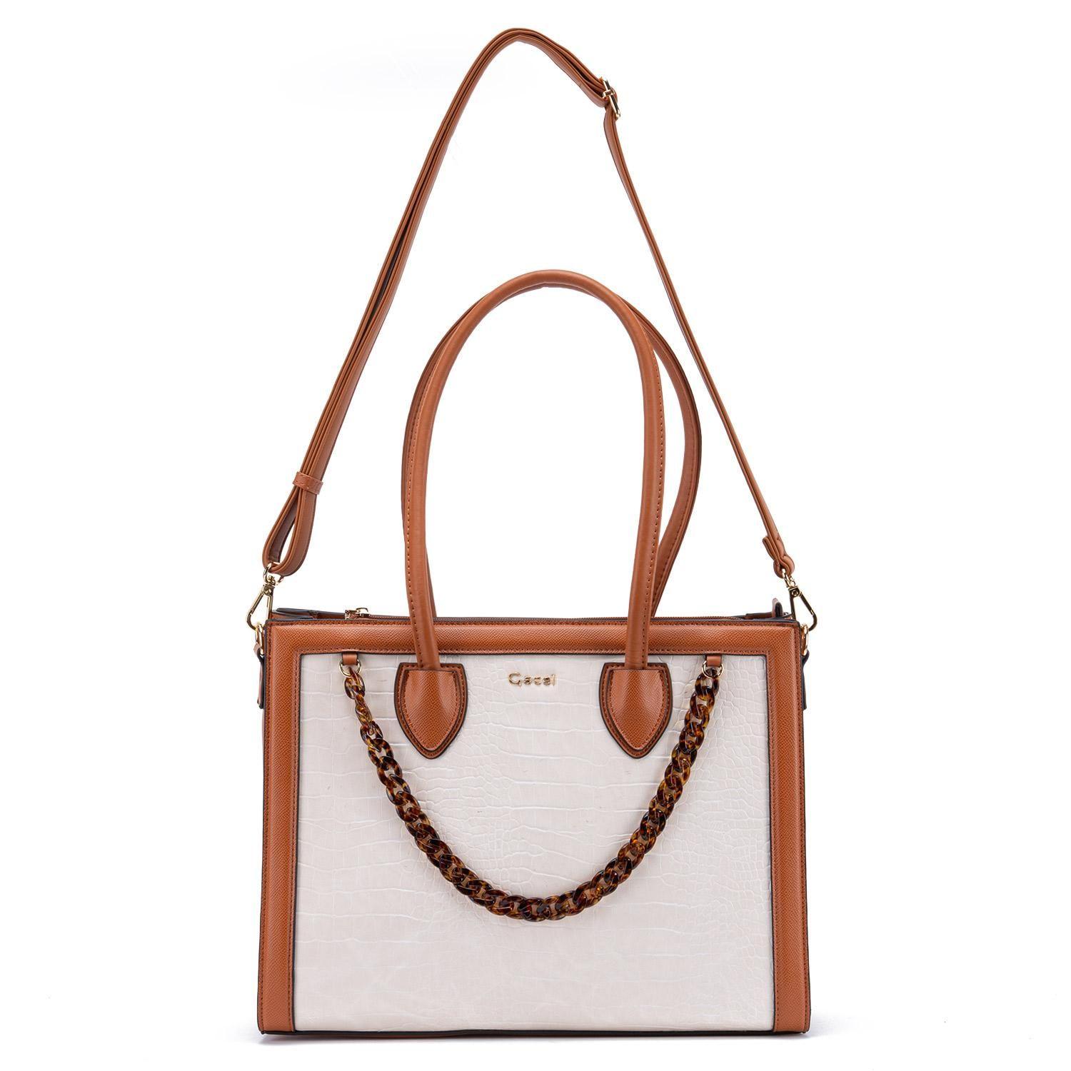 Cartera  Dos Asas Grande  Gacel  Off White  Car3329-4