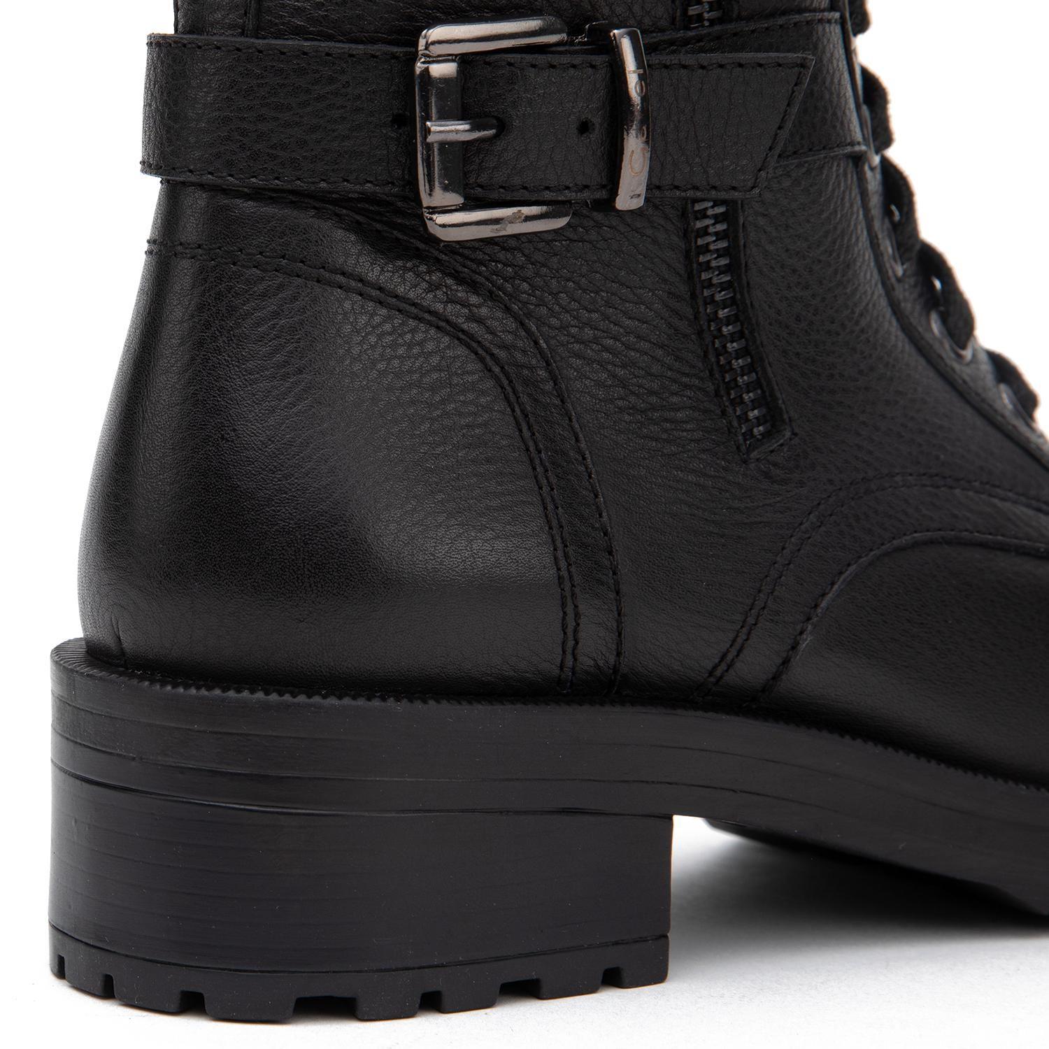 Botin de cuero mujer Gacel negro Max-2