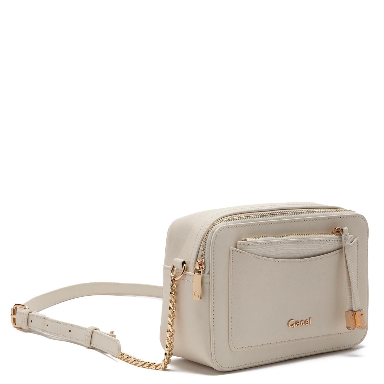 Cartera  Bandolera Grande  Gacel  Off White  Car3302-3