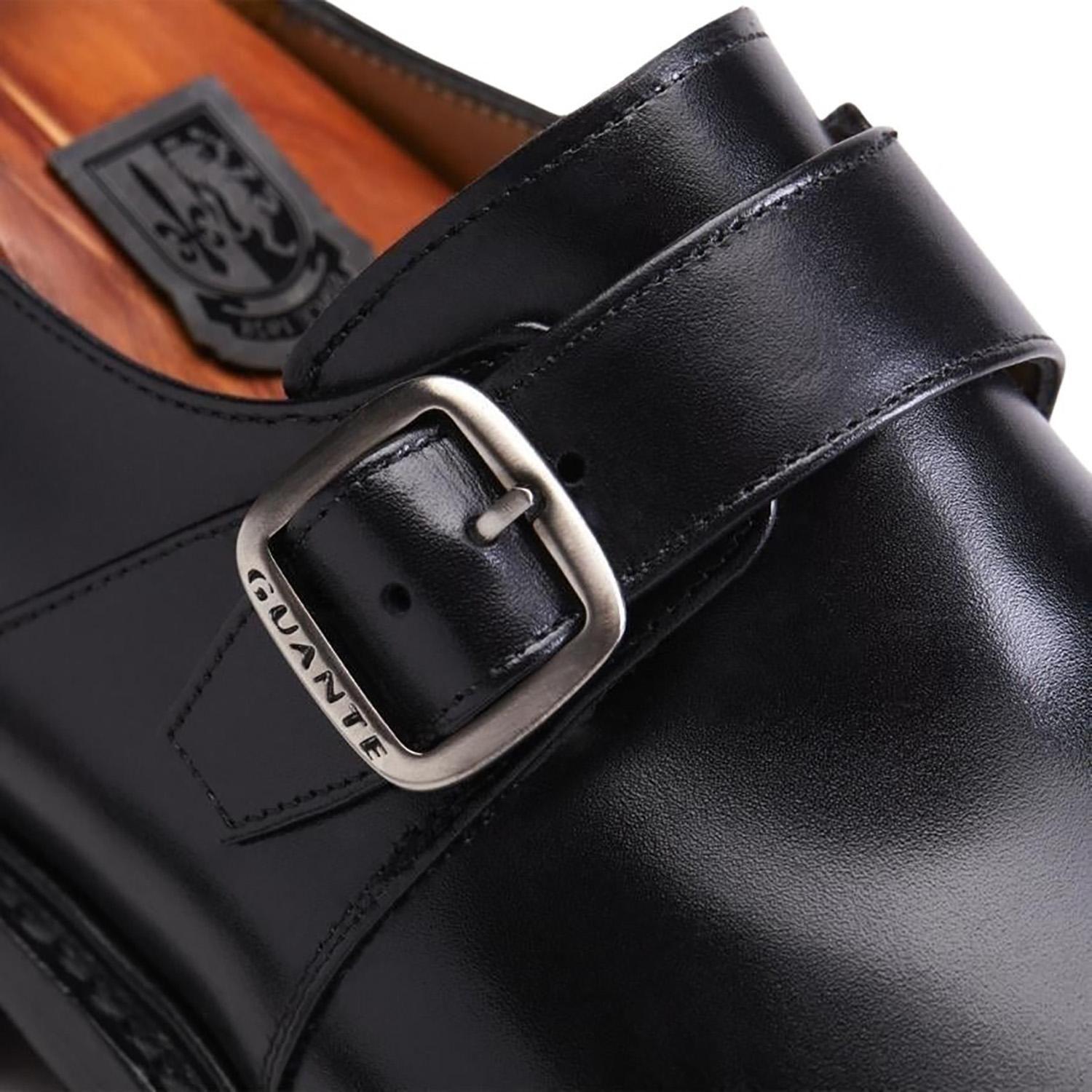Zapato de cuero hombre Guante negro Suela Punteado-2