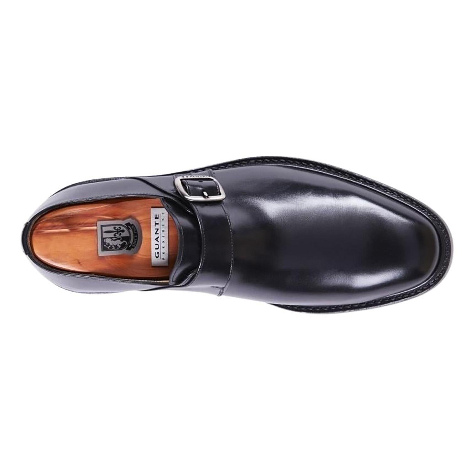 Zapato de cuero hombre Guante negro Suela Punteado-4