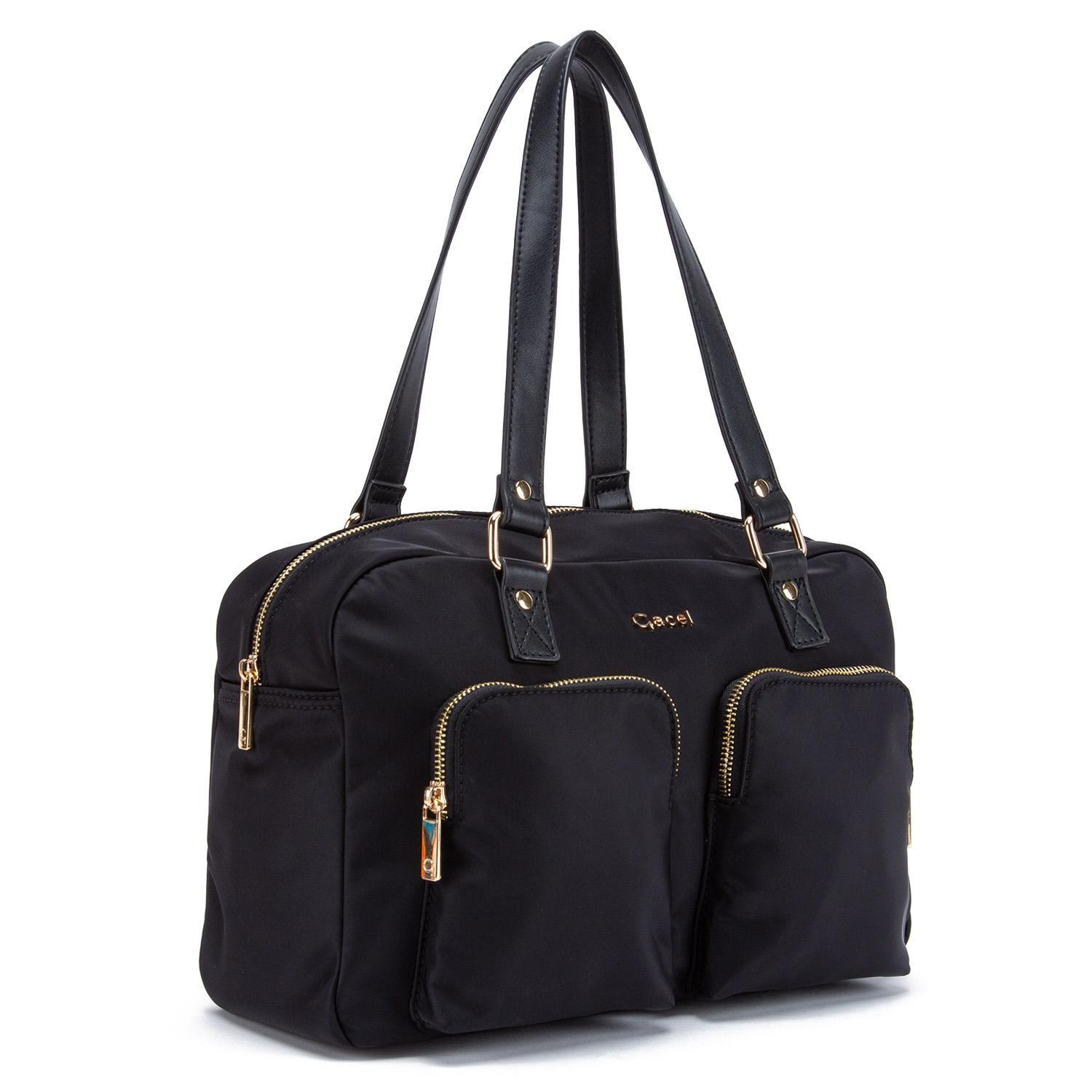 Cartera  Dos Asas Grande  Gacel  Negro  Car3321-2