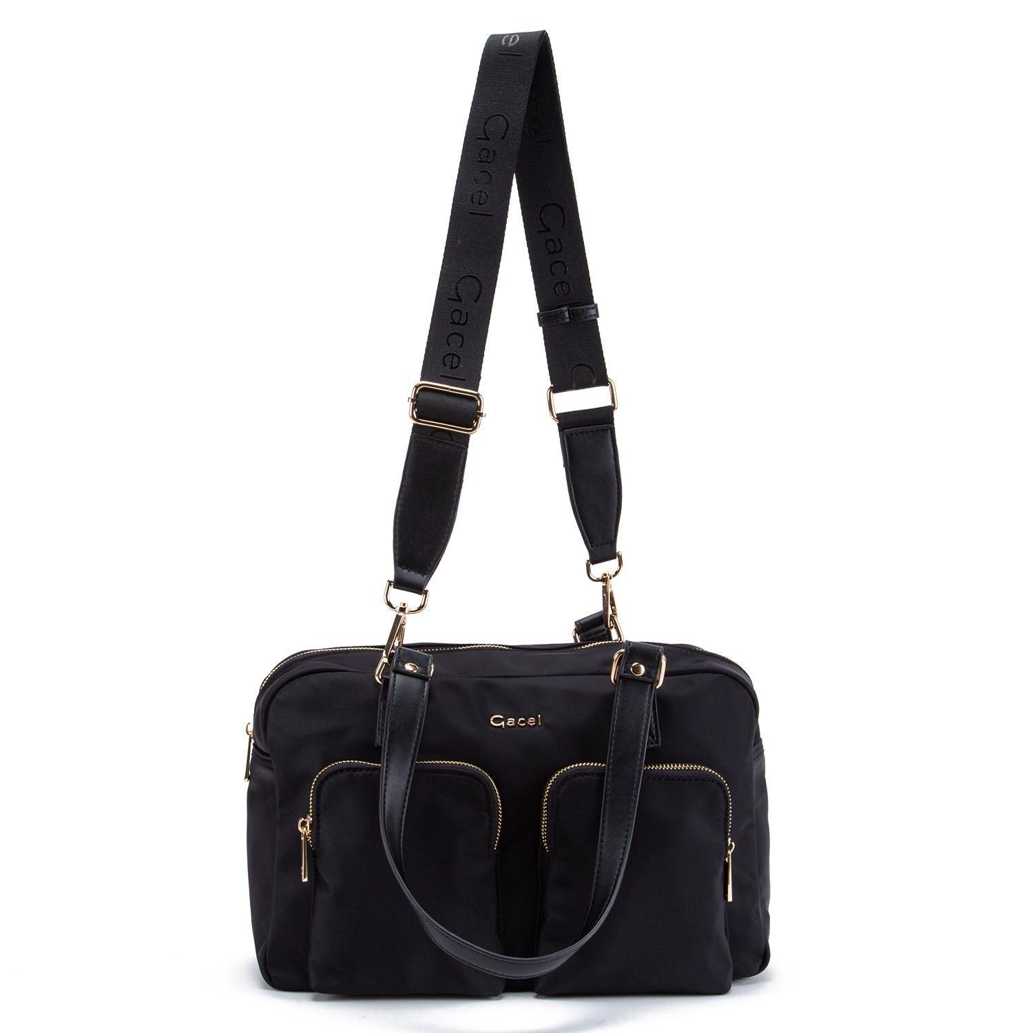 Cartera  Dos Asas Grande  Gacel  Negro  Car3321-4