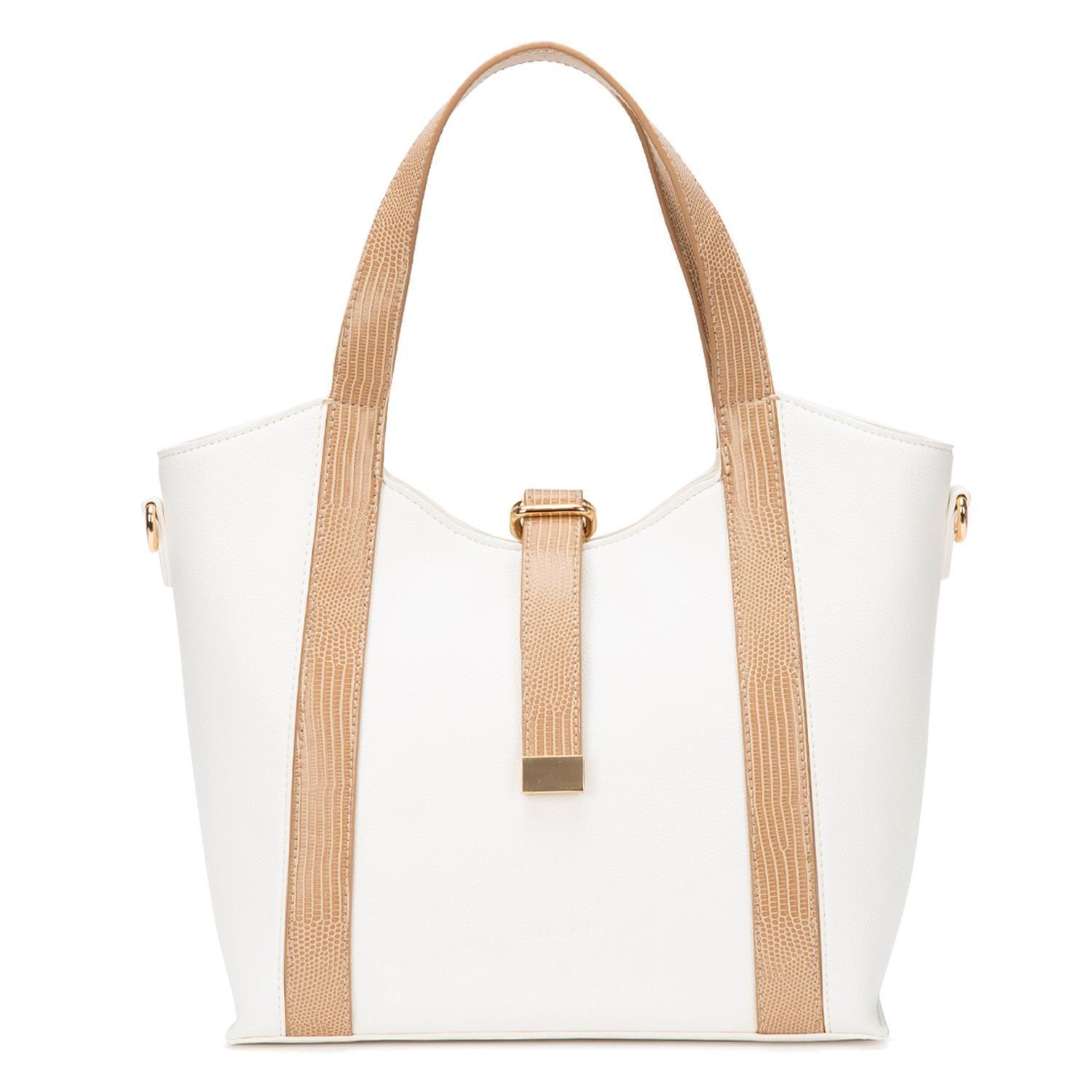 Cartera  Dos Asas Mediana  Gacel  Blanco  Car3114-0