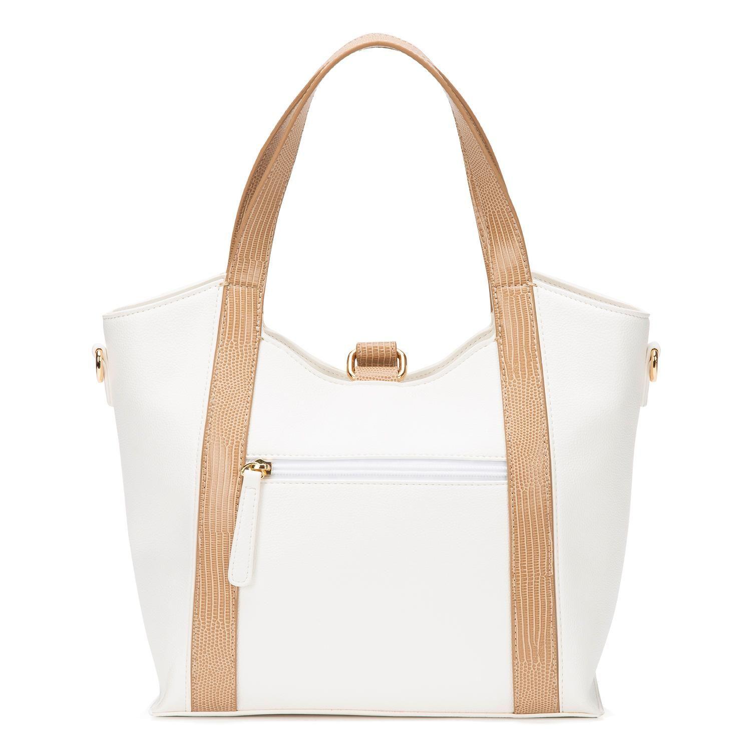 Cartera  Dos Asas Mediana  Gacel  Blanco  Car3114-1