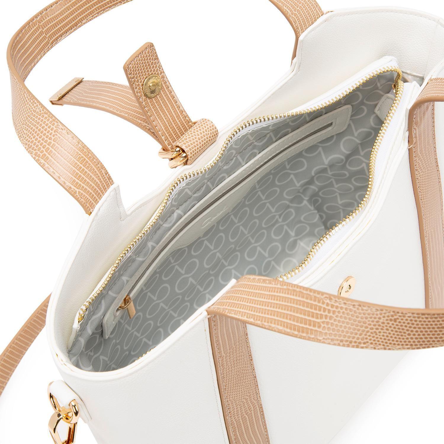 Cartera  Dos Asas Mediana  Gacel  Blanco  Car3114-4
