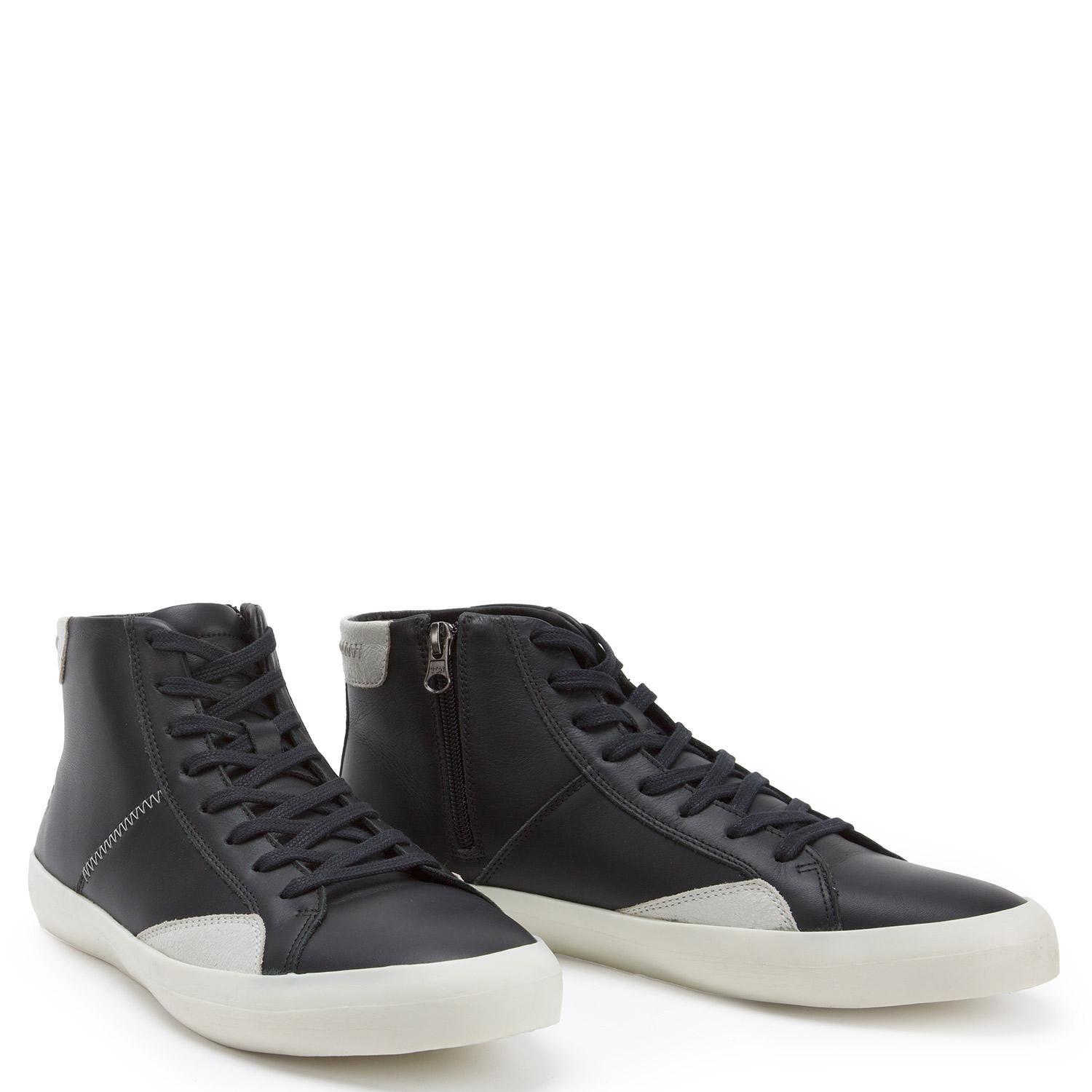 Zapatilla Caña Alta de cuero hombre Guante negro Rocha-3