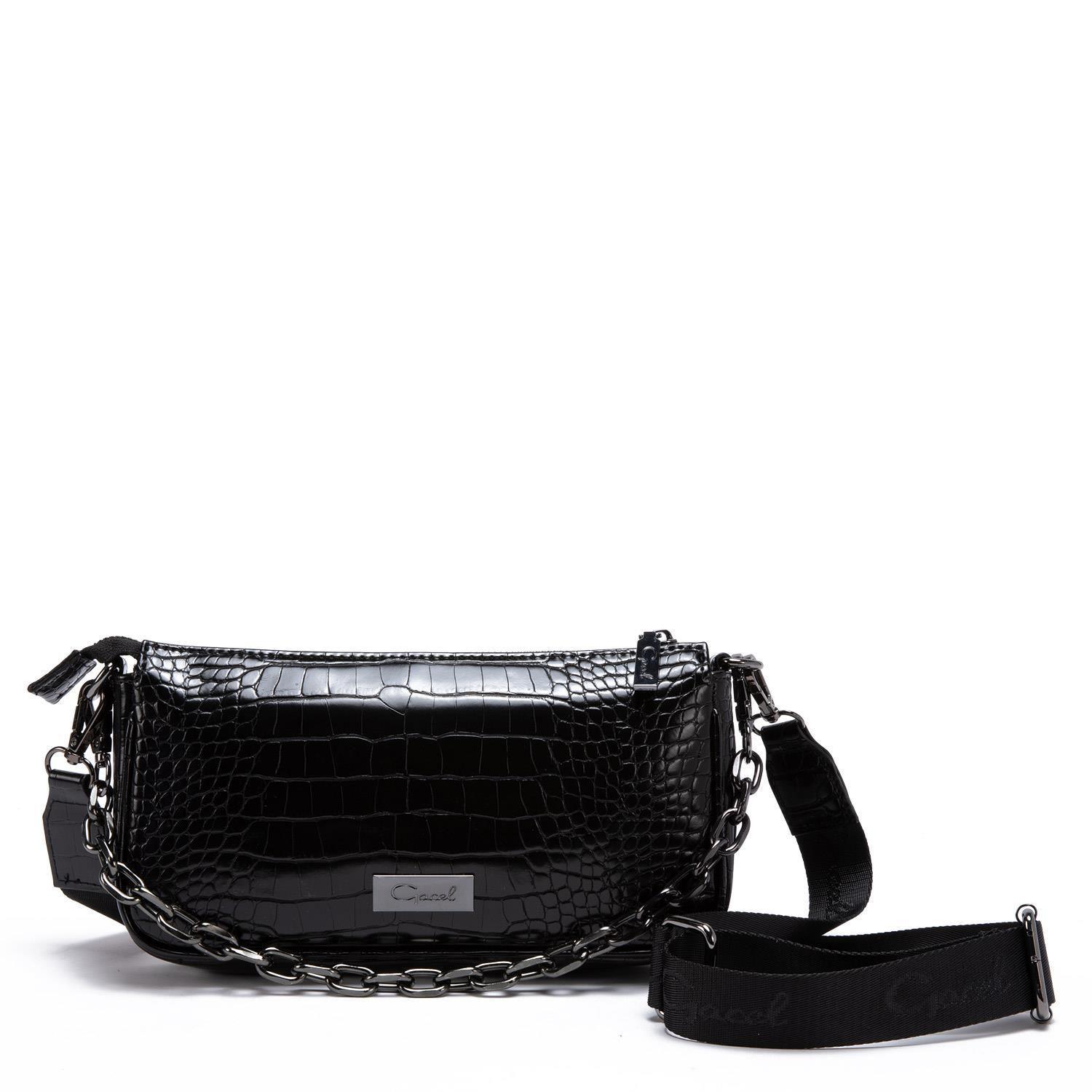 Cartera  Bandolera Grande  Gacel  Negro  Car2957-0